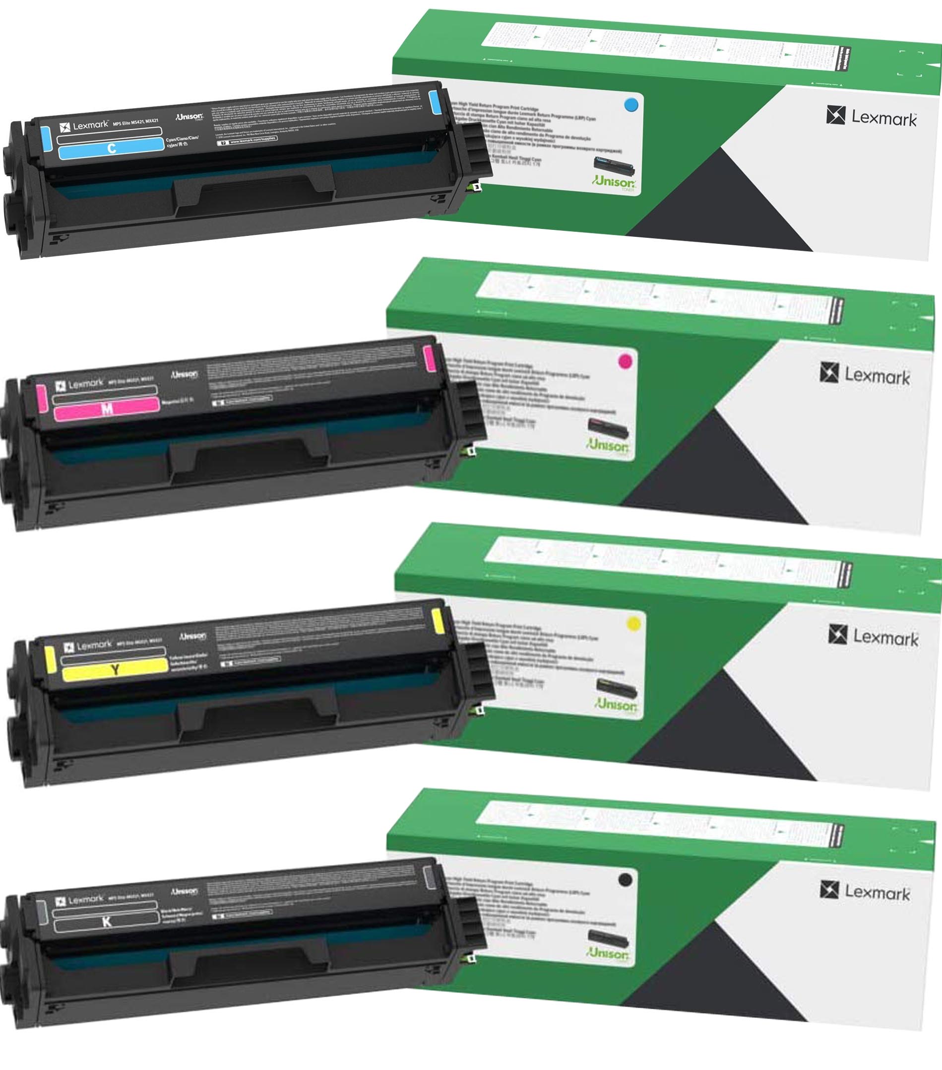 Lexmark Genuine BK/C/M/Y High Yield Toner Set>C3326dw/MC3326adwe