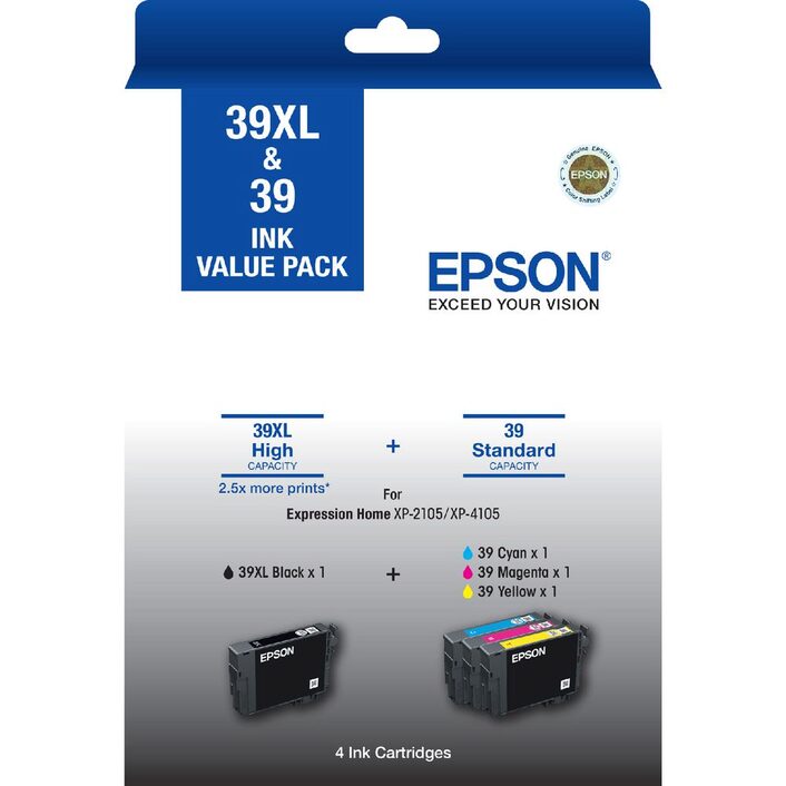 Epson Genuine 39XL & 39 4x Ink Value Pack for Expression Home XP2105/XP4105 9314020631580 eBay