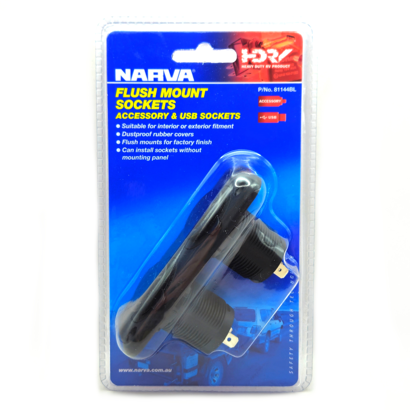 Narva Accessory Socket & Twin USB Sockets Flush Mount 12V / 24V Dual USB  Sockets 9314464811449| eBay