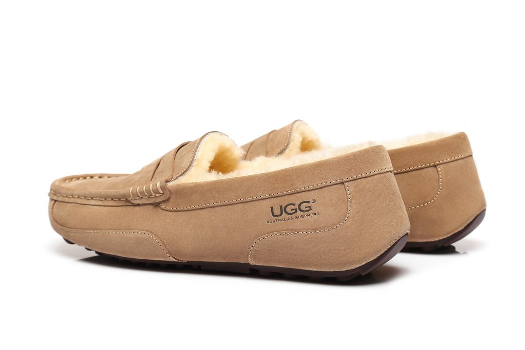 UGG Australian Shepherd Mens Moccasin Water Resistant Flats Loafers
