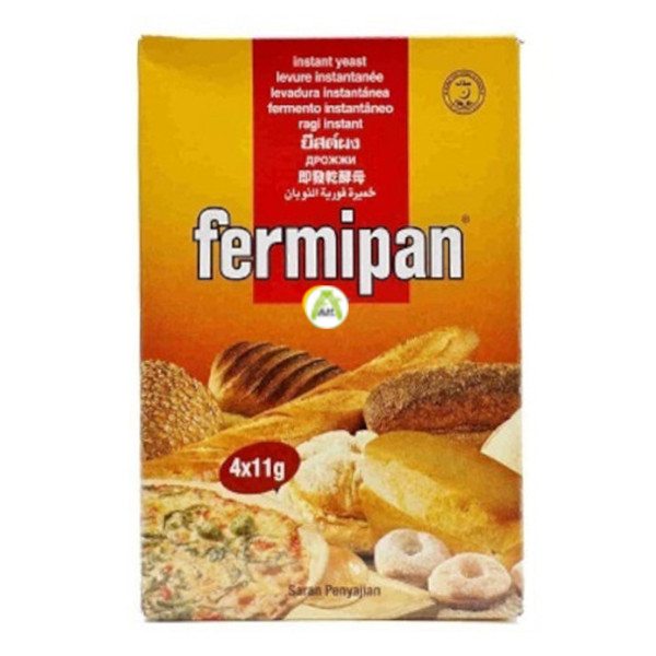 4 x 11g Fermipan Instant Yeast Ragi Saccharomyces Cerevisiae Baking