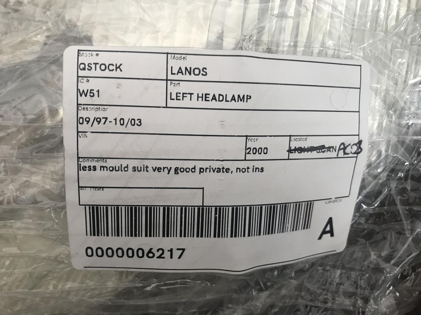 View Auto part Left Headlamp Daewoo Lanos 2000