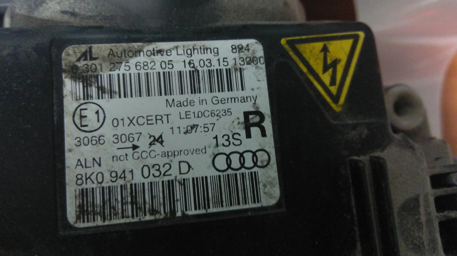 View Auto part Right Headlamp Audi A4 2014