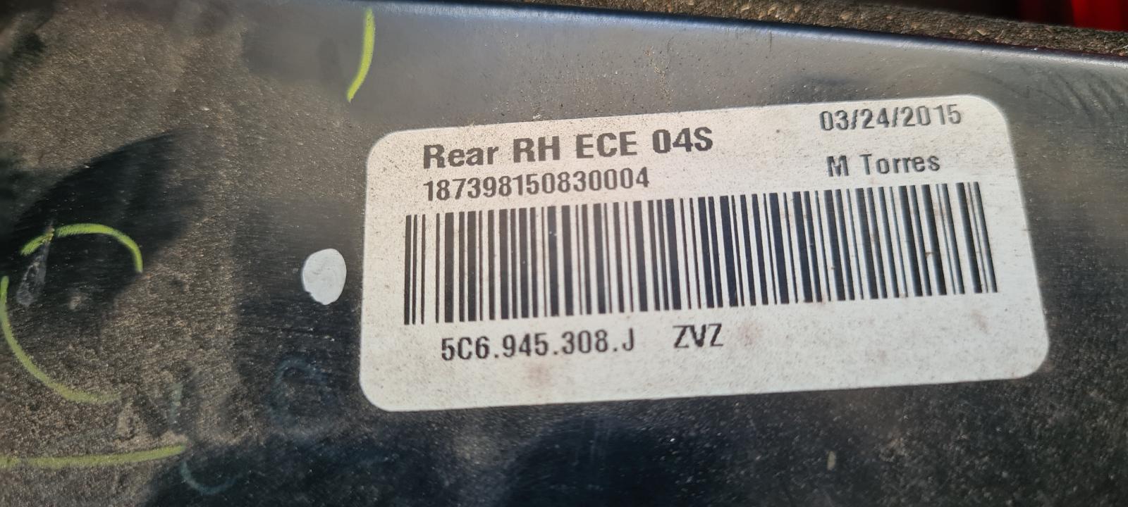 View Auto part Rear Garnish Volkswagen Jetta 2016