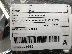 View Auto part Right Headlamp Honda Jazz 2016