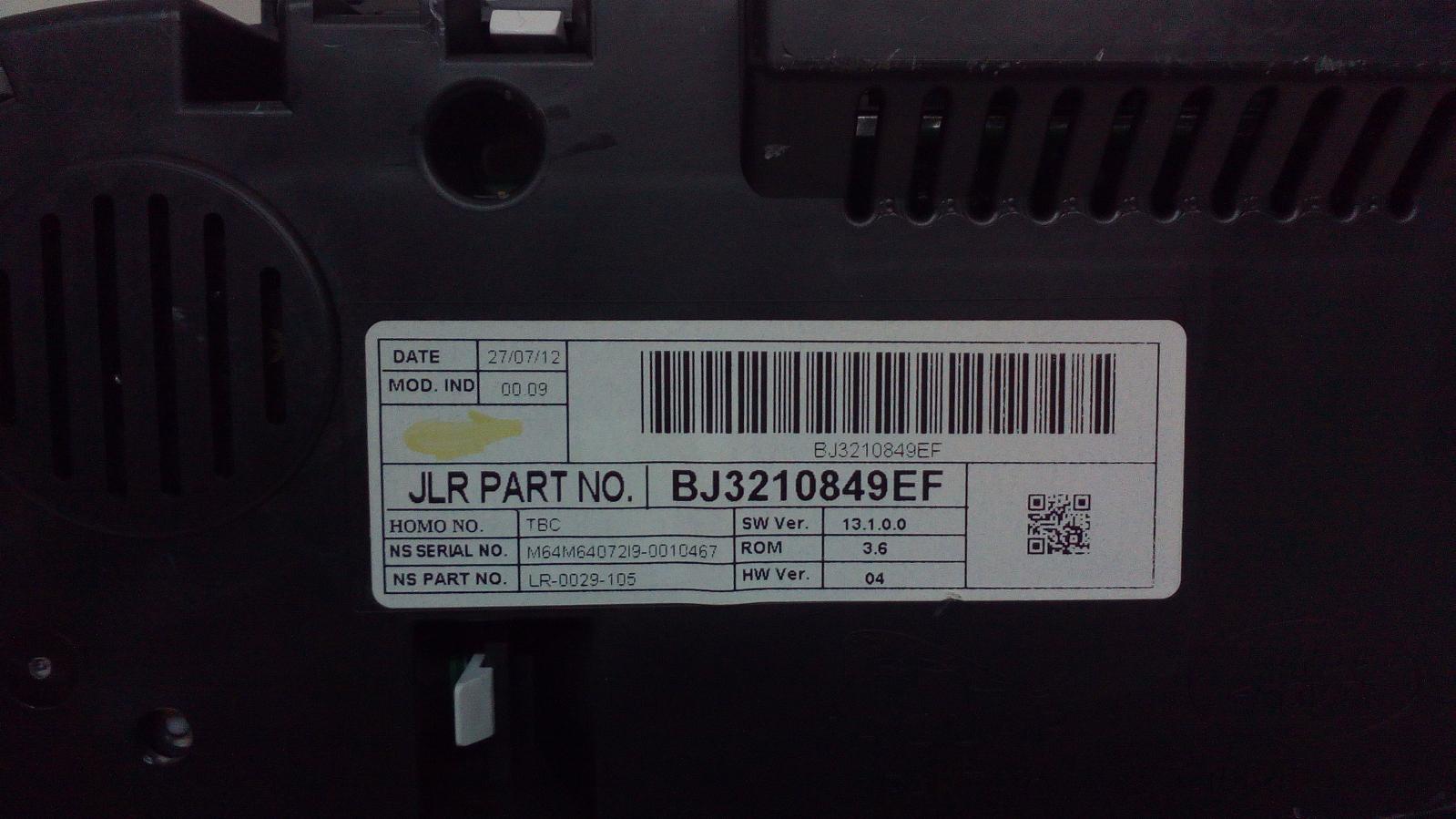 View Auto part Instrument Cluster Land Rover Rangerover Evoque 2012