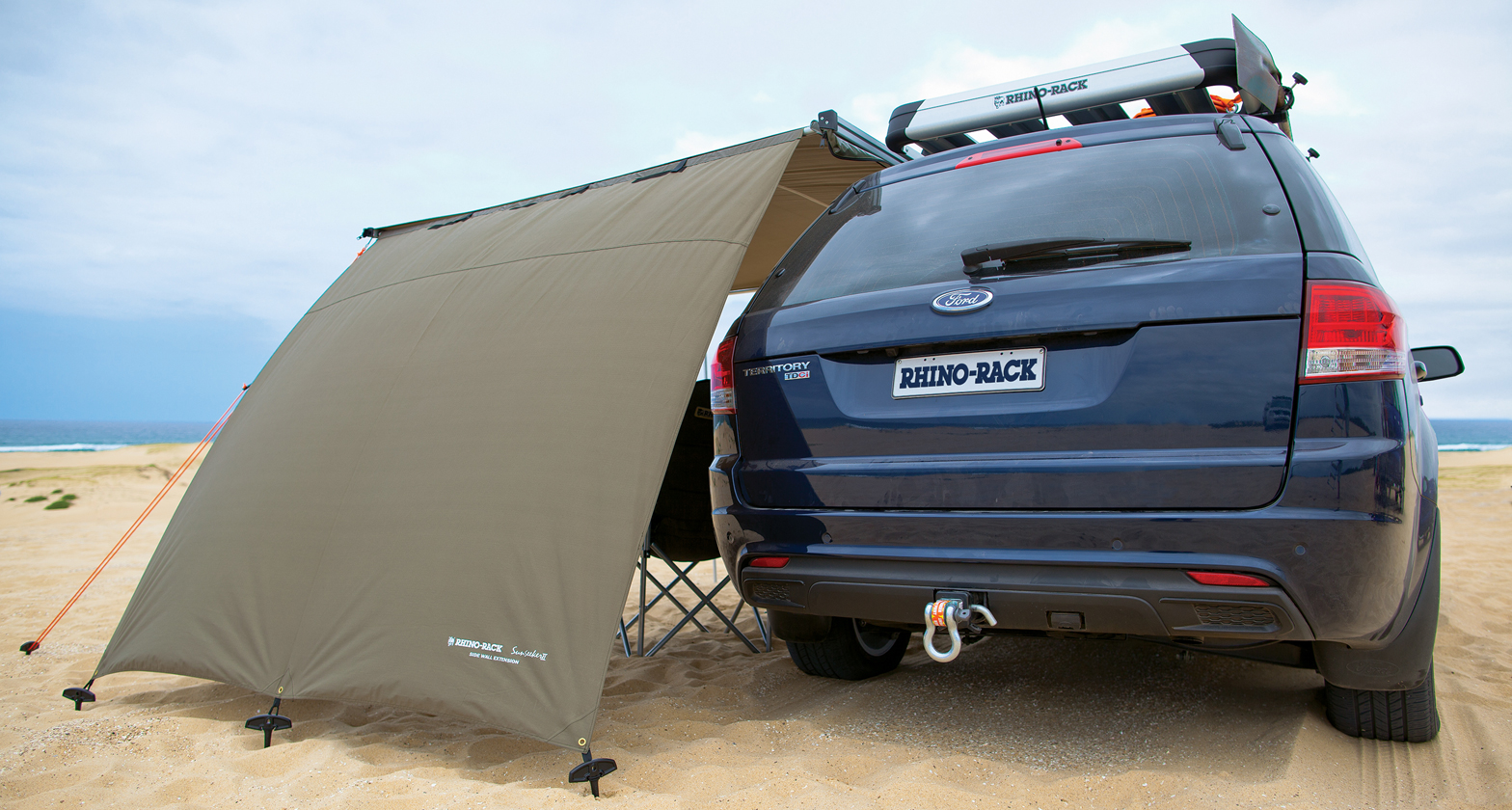 RhinoRack 32112 4WD Awning Side Wall / Shade 2.0 x 2.0m Roof Rack World