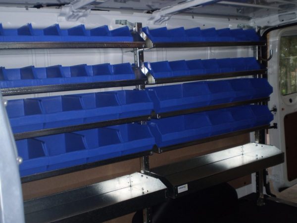 Plumbers Shelving Kit Renault Trafic 2 Bays X 1030mm Roof Rack World