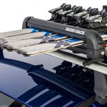 Ramp King Roof Rack Cross Bars With Fishing Rod & Ski/Snowboard Carrier - Fits Most Vehicles, Locking, 75KG Cap