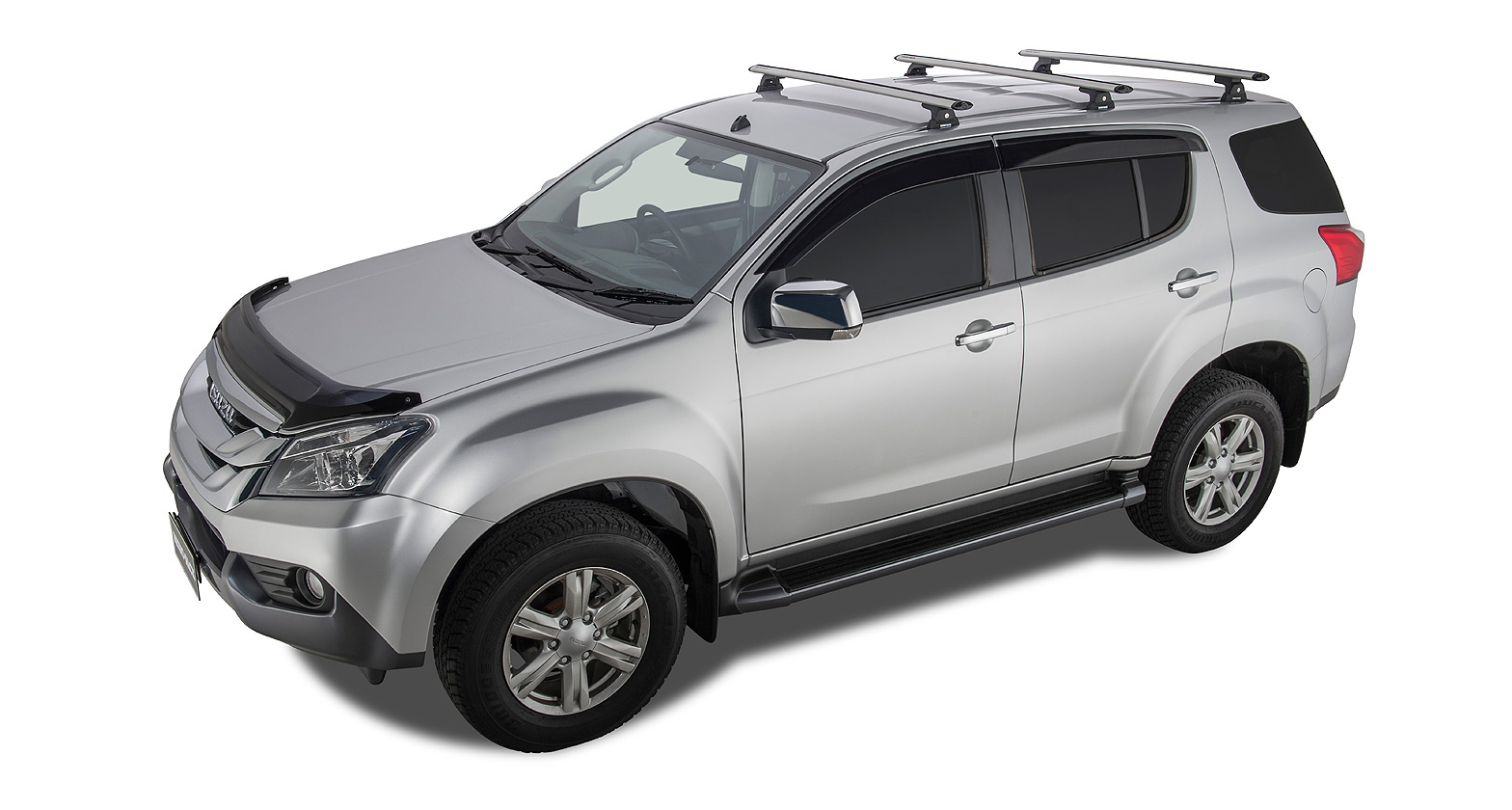 Isuzu MUX LSU & LSM 4dr SUV 12/13on Rhino Vortex Quick Mount roof racks (3 bar) Roof Rack World