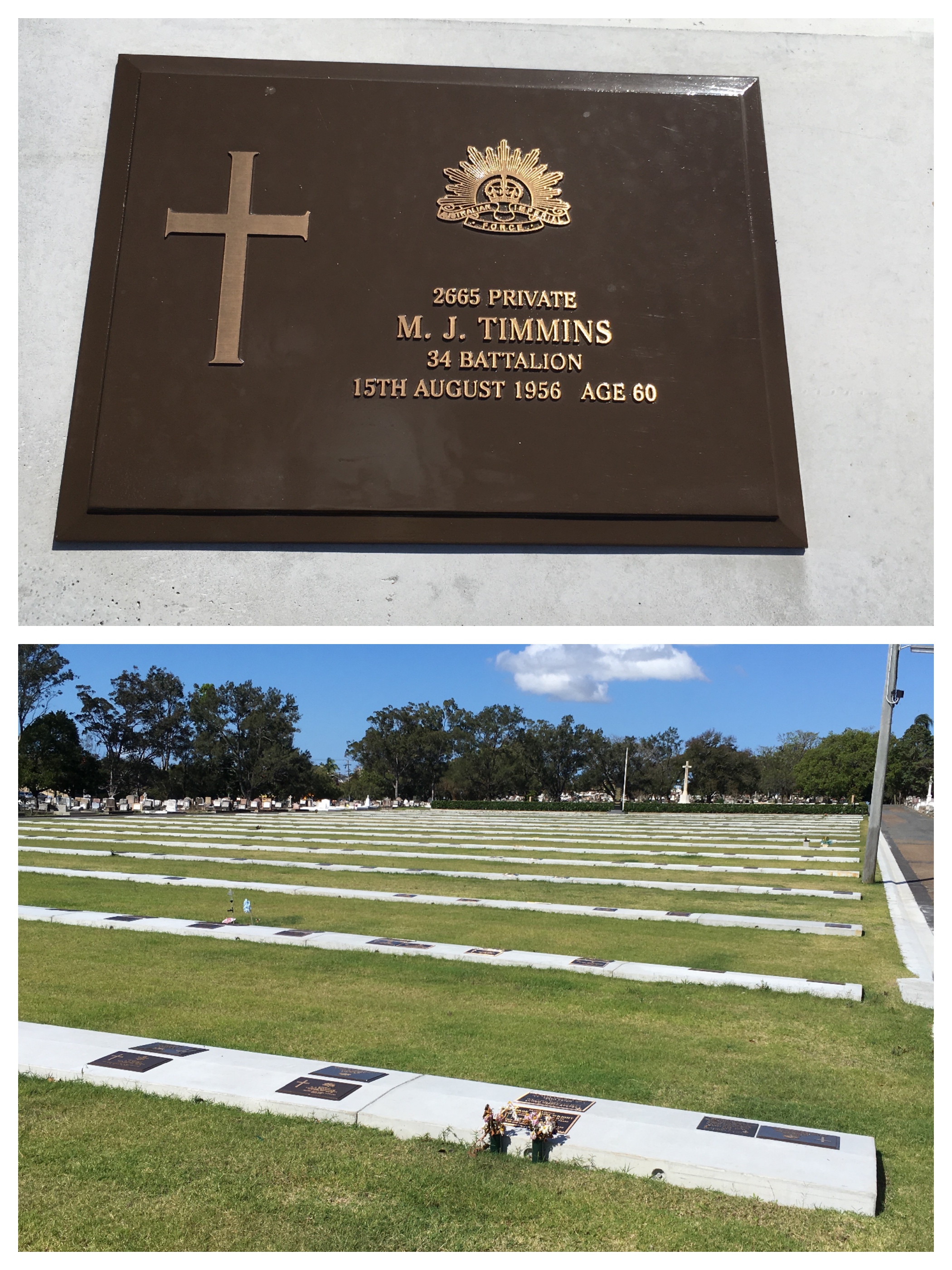 Headstone: Private Martin Joseph Timmins