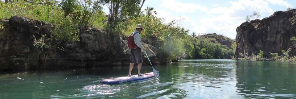 SUPing at Lawn Hill Gorge