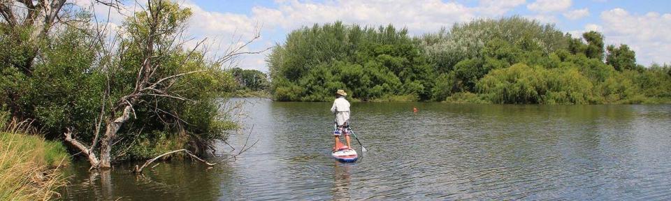 SUPing at Molonglo River