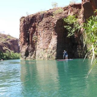 SUPing at Lawn Hill Gorge