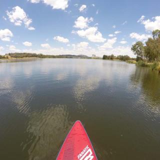SUPing at Lake Ginninderra