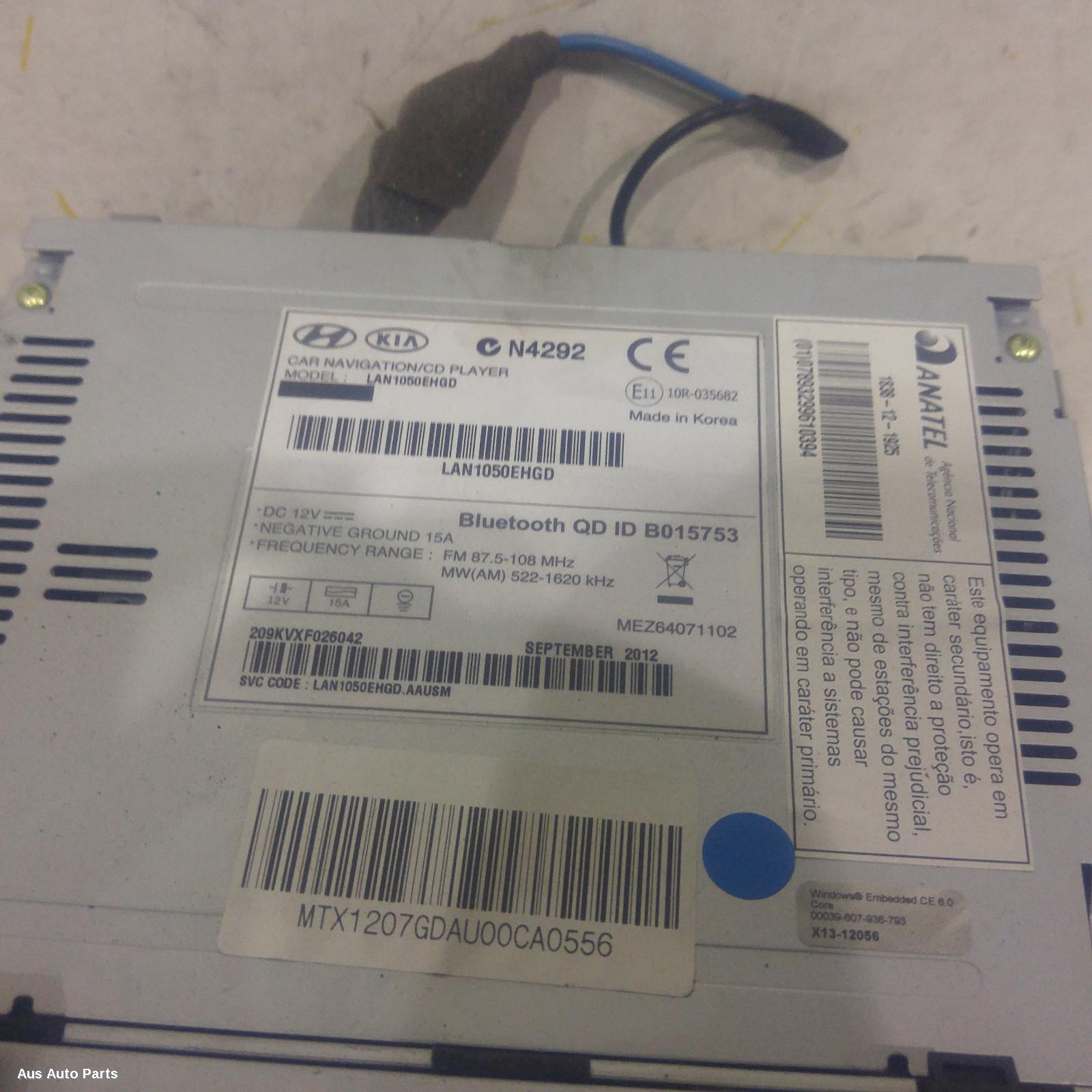 I30 Stereo/head Unit 2012-2017 sat nav head unit,gd,05/12-02/17 00004819 #107616