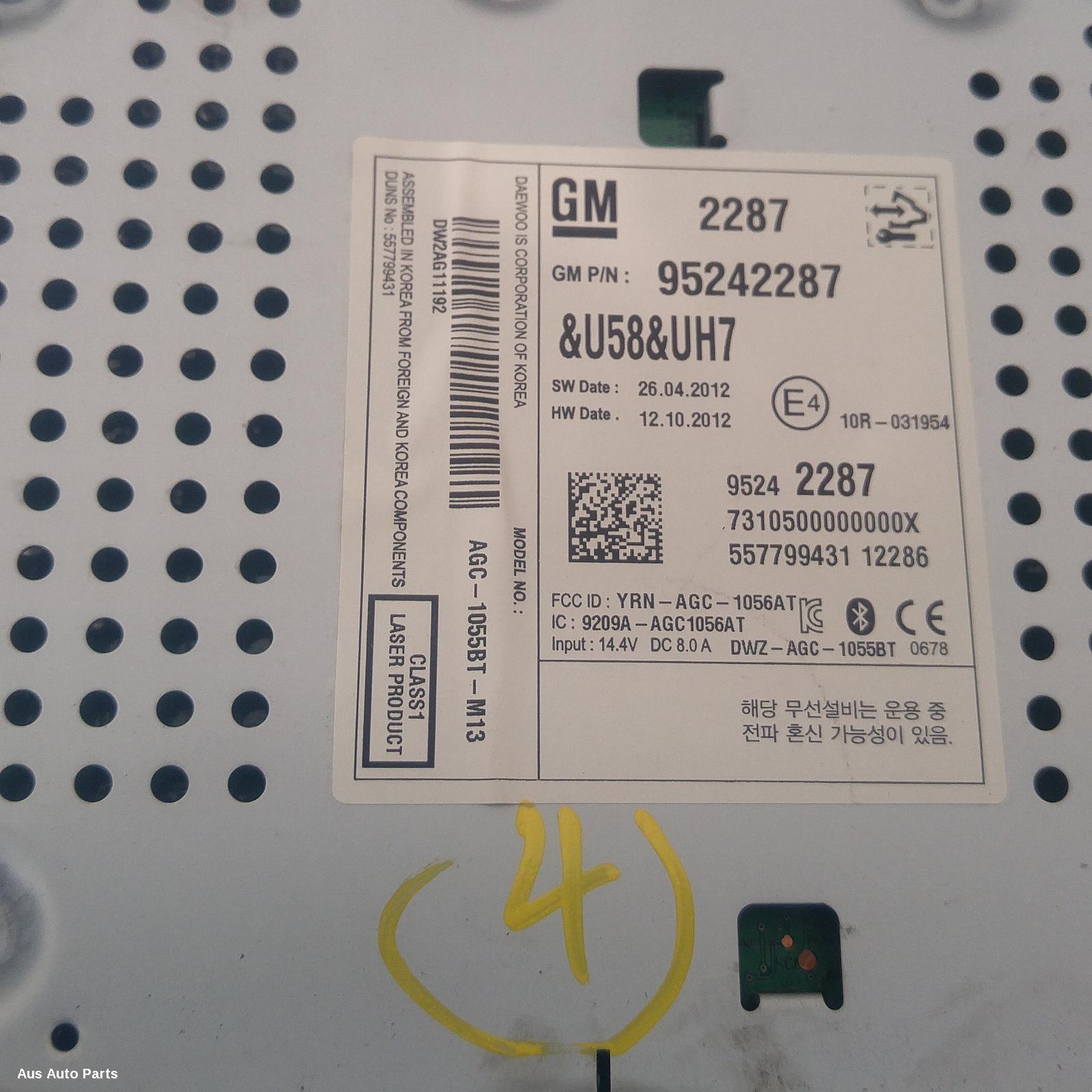 Barina Stereo/head Unit 2011-2016 radio/cd player,tm,09/11-08/16 00005690 #118993