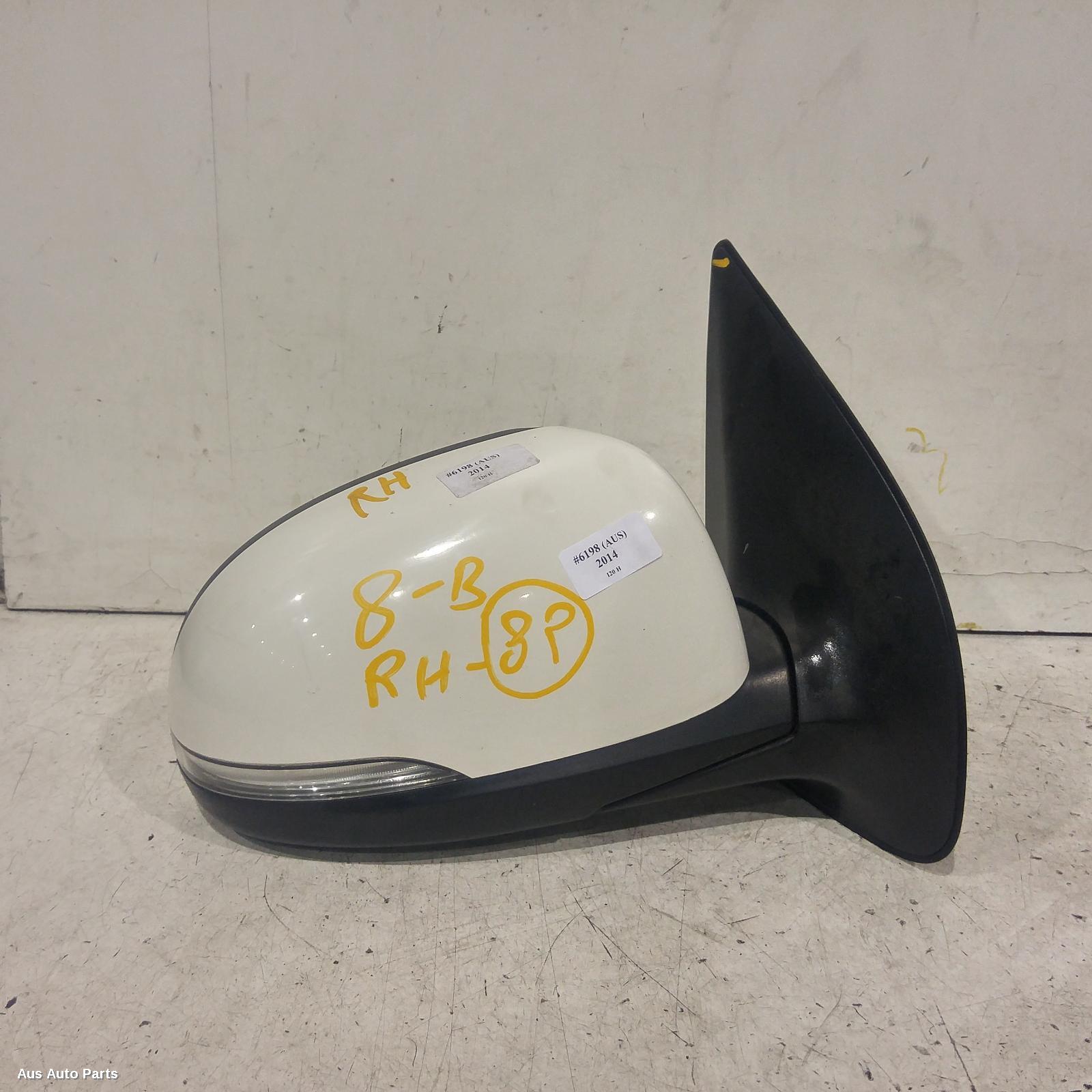 I20 Door Mirror Right 2012-2015 pb,power folding,w/ flasher type,03/12-12/15 00006198 #128472