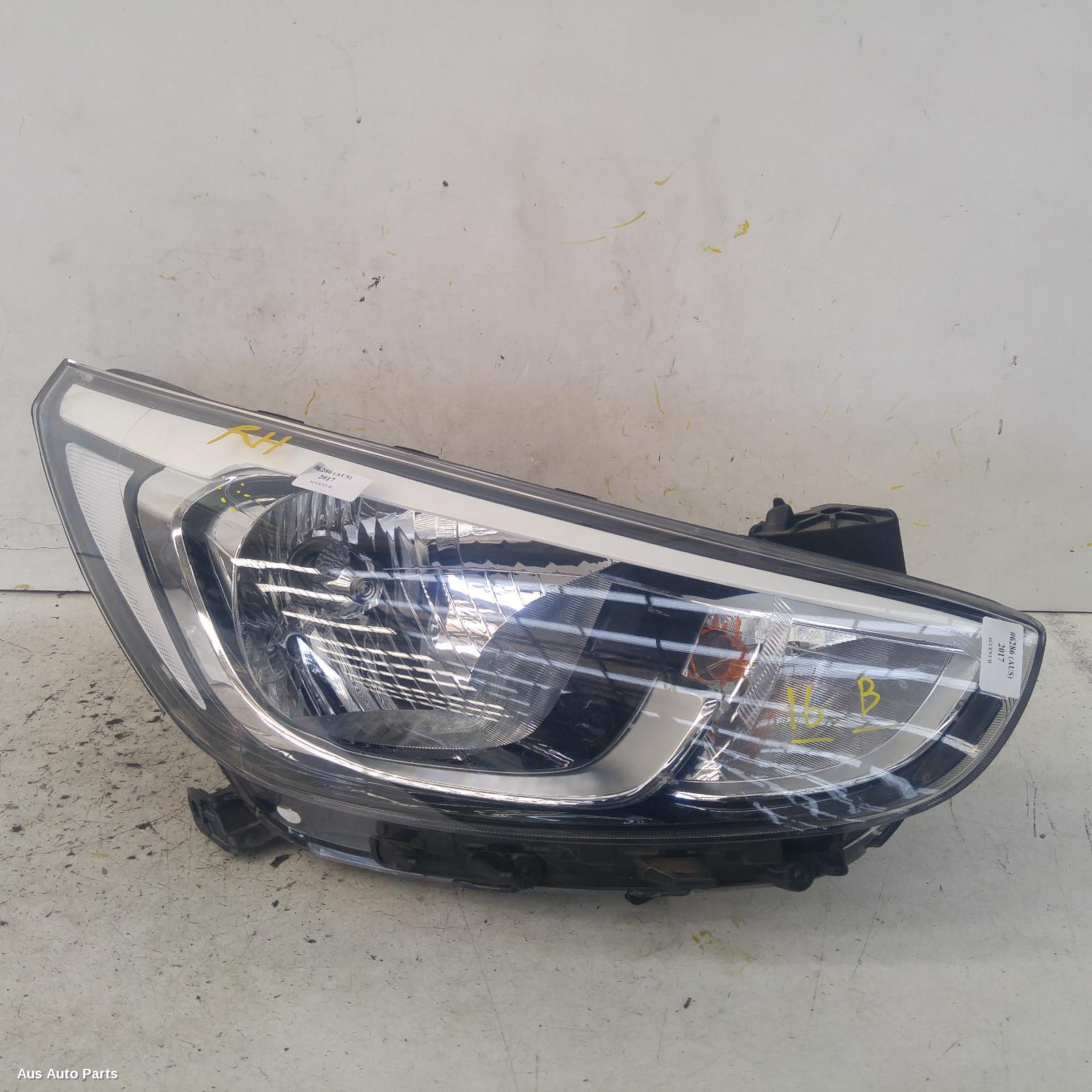 Accent Headlamp Right 2014-2019 rb,active,halogen type,09/14-12/19 00006286 #128331
