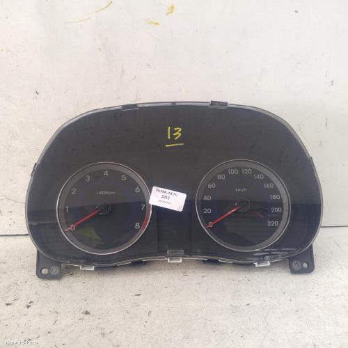 129837, Used instrument cluster for 2012 Accent petrol, manual t/m, rb, 07/11