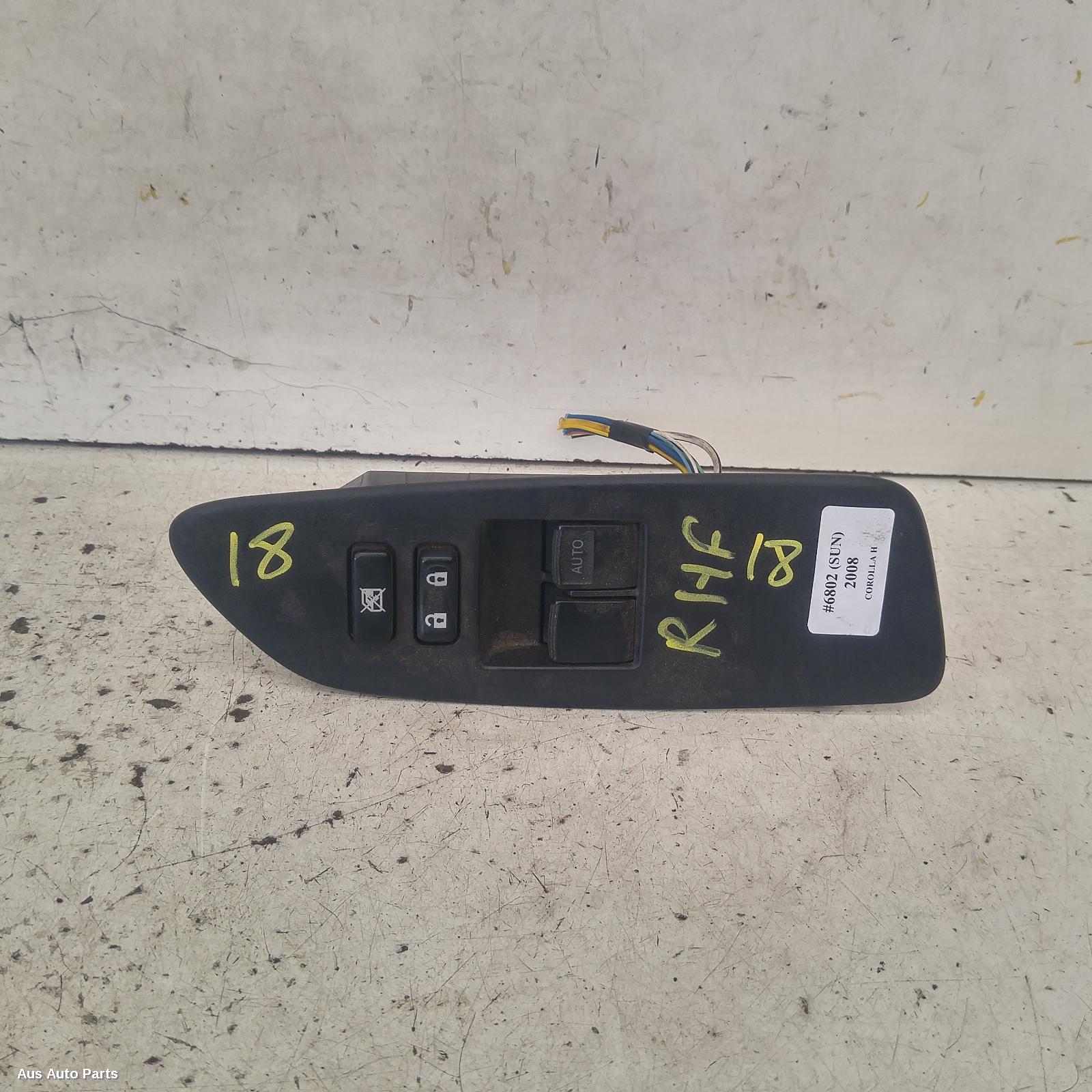 Corolla Power Door Window Switch 2007-2012 rh front (master switch),2 switch type,hatch,zre152r,03/07-09/12 00006802 #140368