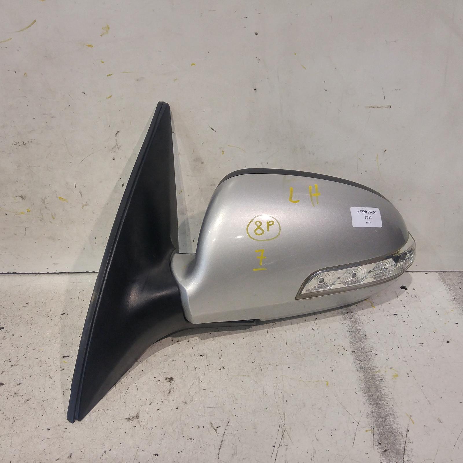 142392, Used door mirror left for 2011 i30 fd, power folding, w