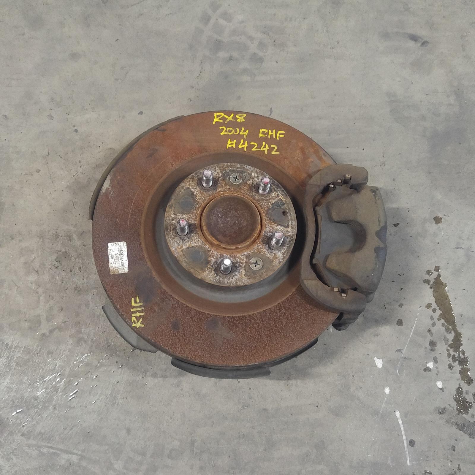 143677, Used hub assembly front right for 2004 rx8 fe, 07/0306/08