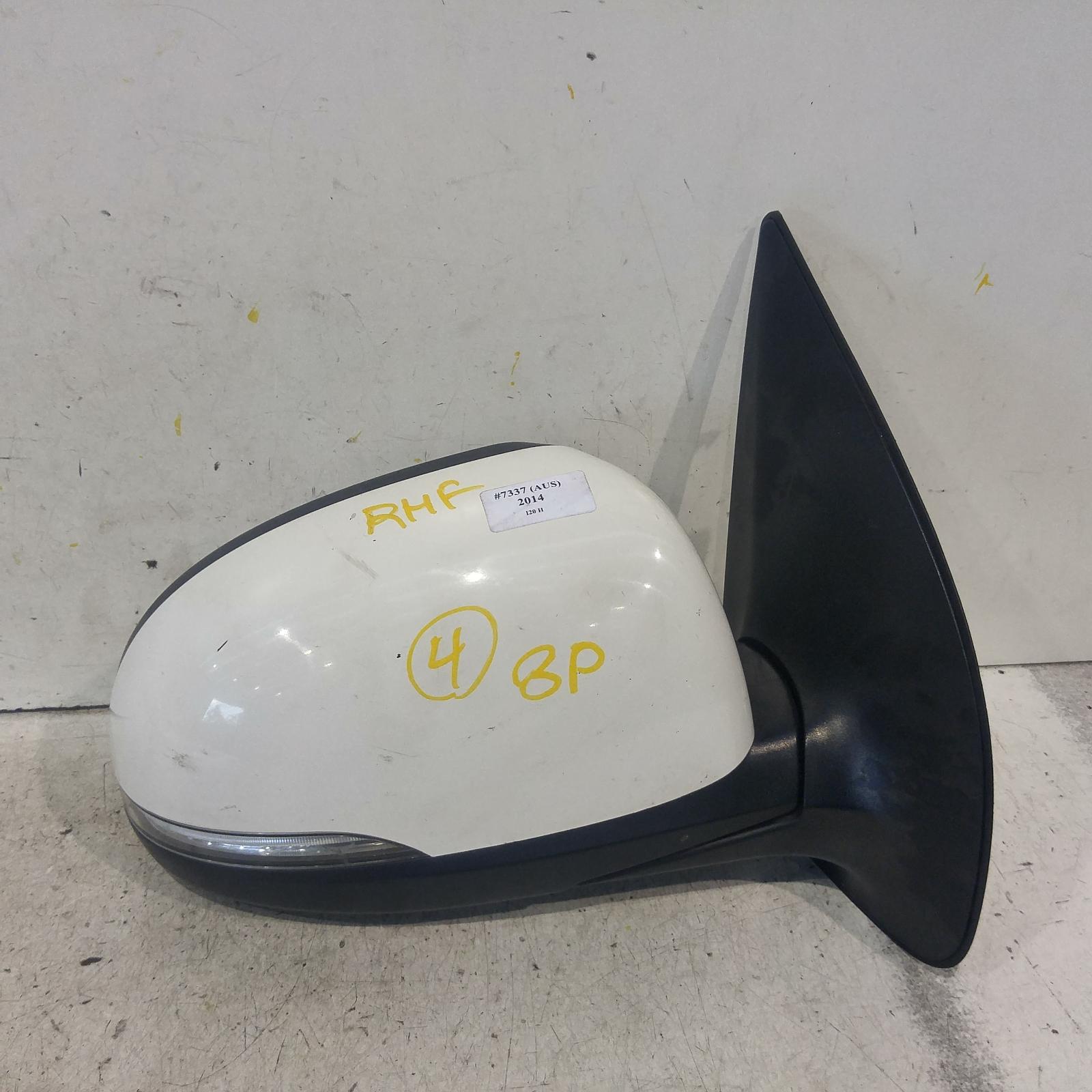 I20 Door Mirror Right 2012-2015 pb,power folding,w/ flasher type,03/12-12/15 00007337 #153003
