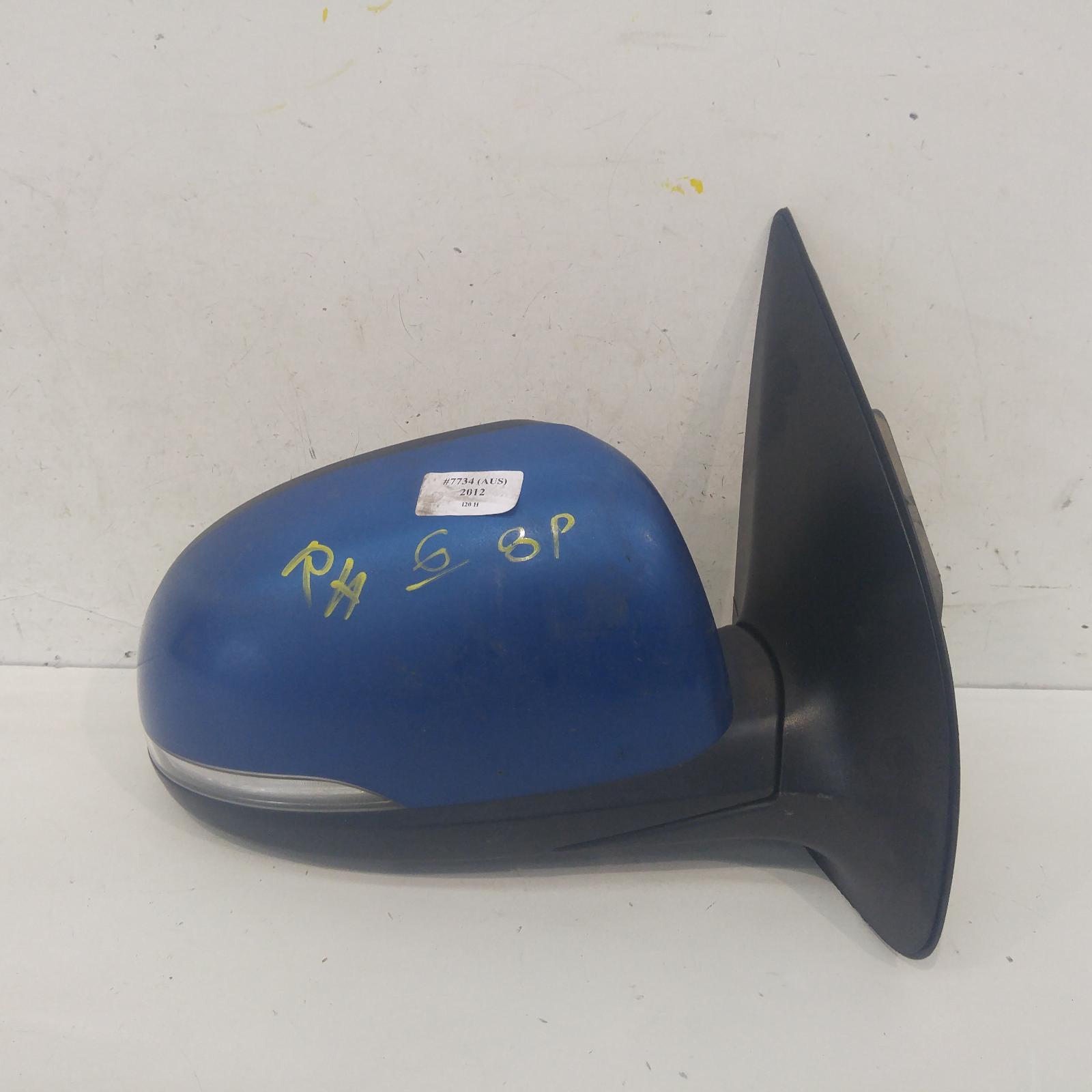 I20 Door Mirror Right 2012-2015 pb,power folding,w/ flasher type,03/12-12/15 00007734 #163672