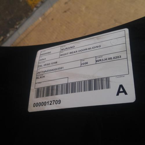 door/sliding rear right