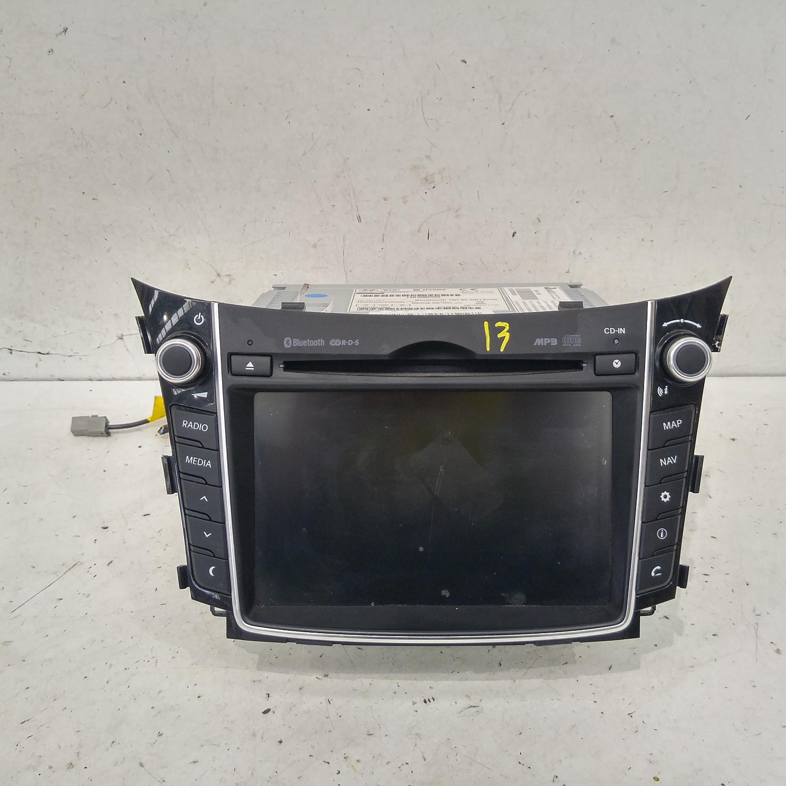 I30 Stereo/head Unit 2012-2017 7in touch screen,w/ sat nav,gd,03/12-02/17 00008255 #179576