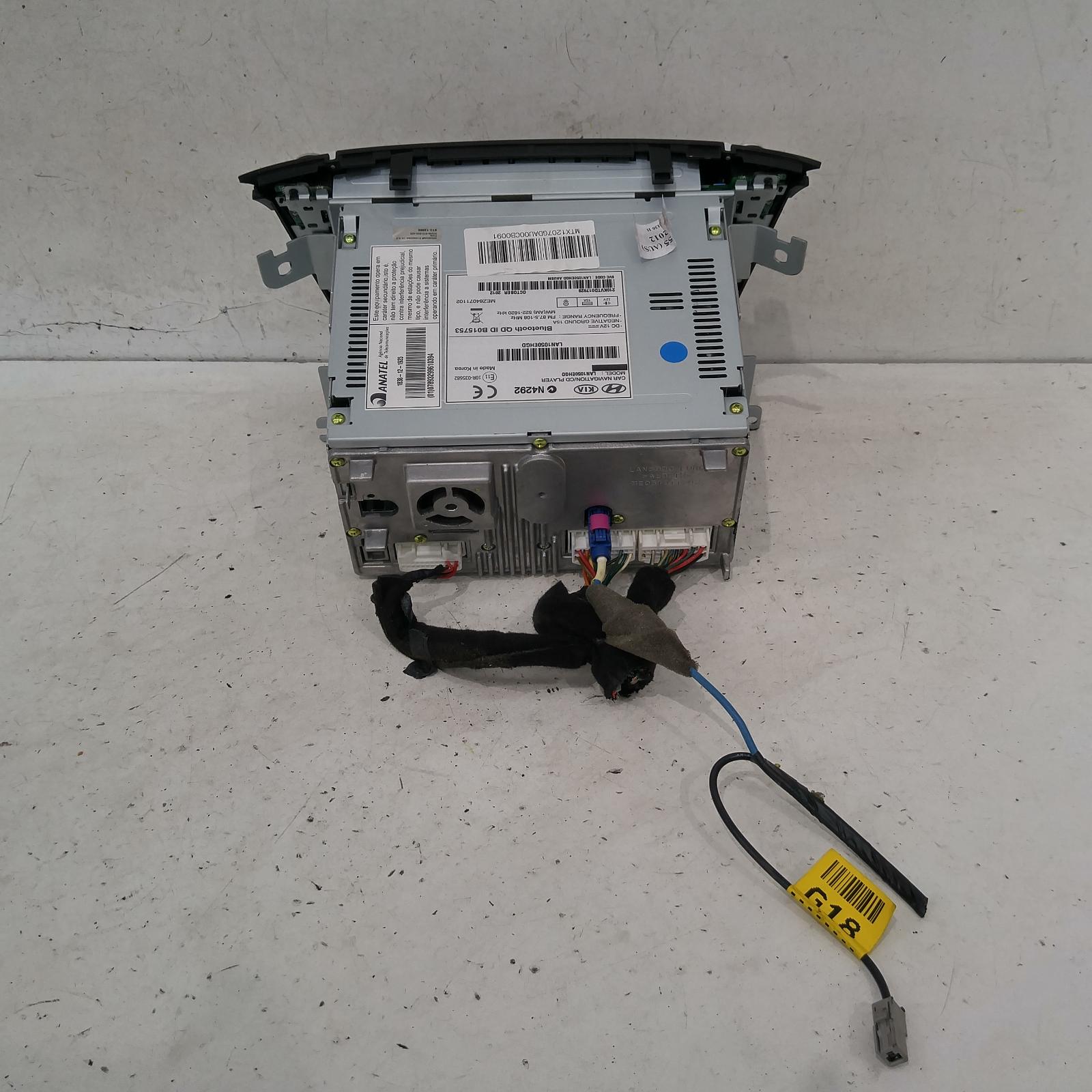 I30 Stereo/head Unit 2012-2017 7in touch screen,w/ sat nav,gd,03/12-02/17 00008255 #179576