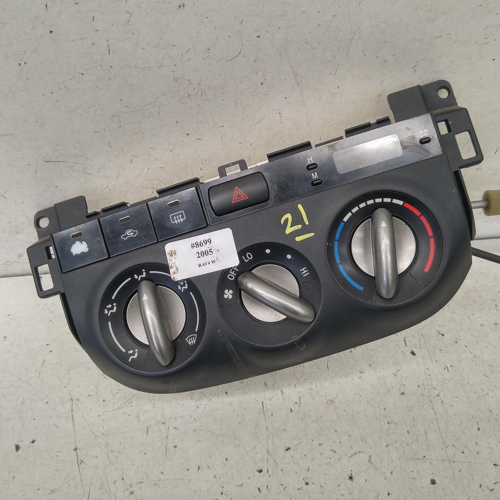 193729, Used heater/aircon controls for 2005 rav4 aca2r, 07/0310/05