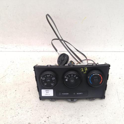 196212, Used heater/aircon controls for 2012 Corolla zre152/153r, non