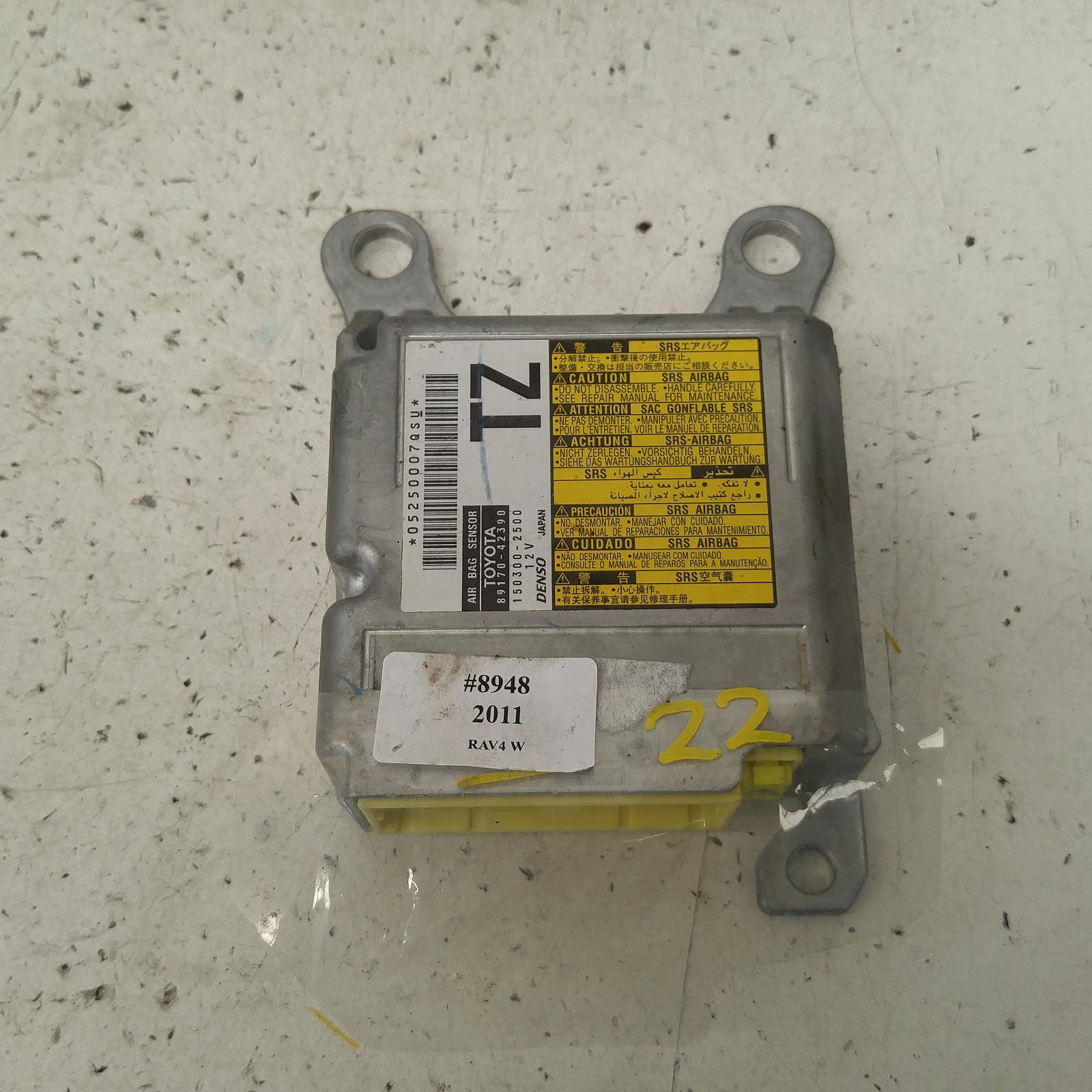 198729, Used airbag module/sensor for 2011 rav4 module, aca33, 11/05