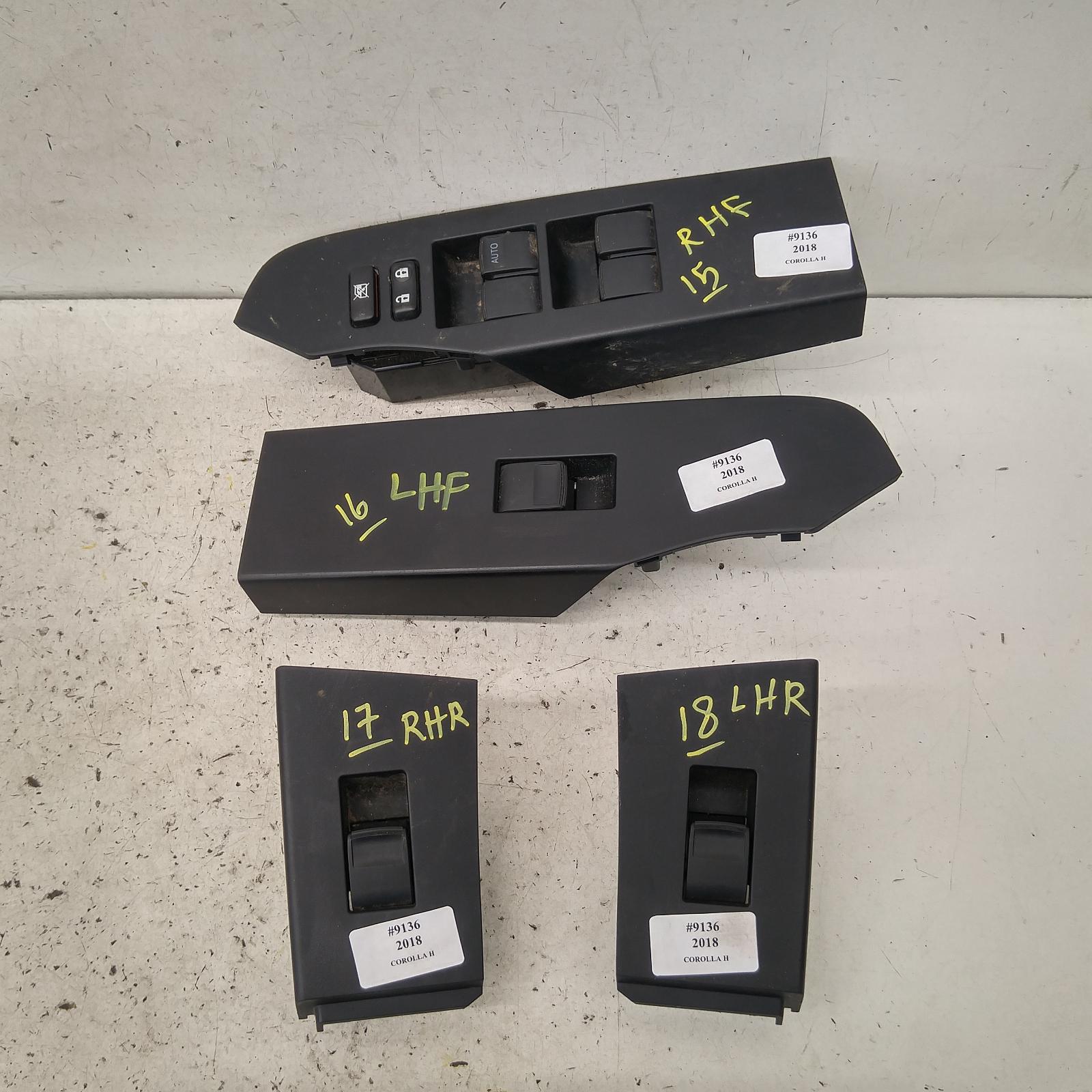 Corolla Power Door Window Switch 2015-2018 rh front (master switch),zre182r,hatch,standard,03/15-06/18 00009136 #202690
