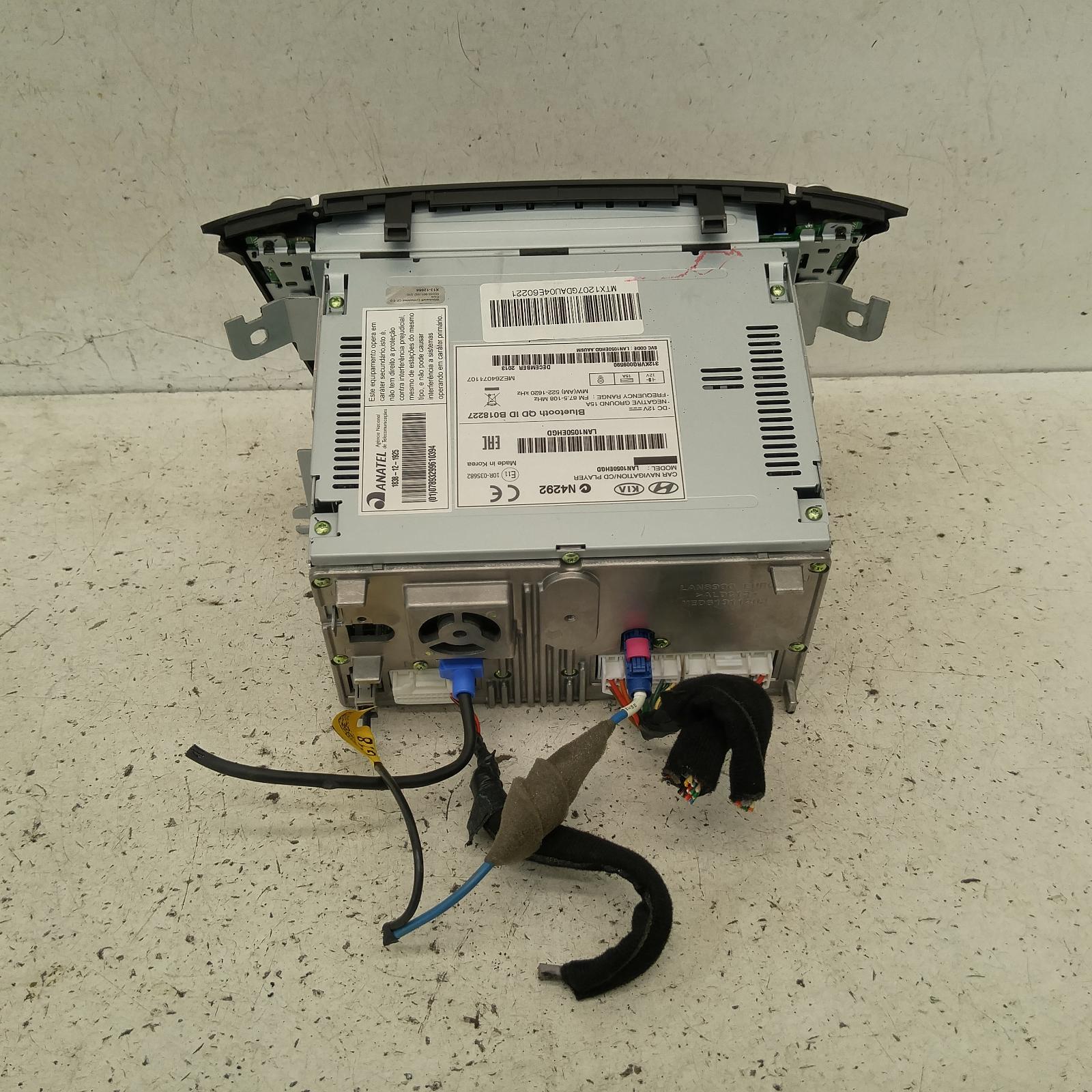 I30 Stereo/head Unit 2012-2017 7in touch screen,w/ sat nav,gd,03/12-02/17 00009312 #205325