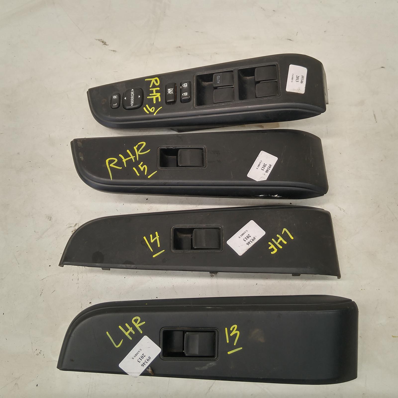 Camry Power Door Window Switch 2011-2017 rh front (master switch),asv50/avv50,12/11-10/17 00009346 #205829