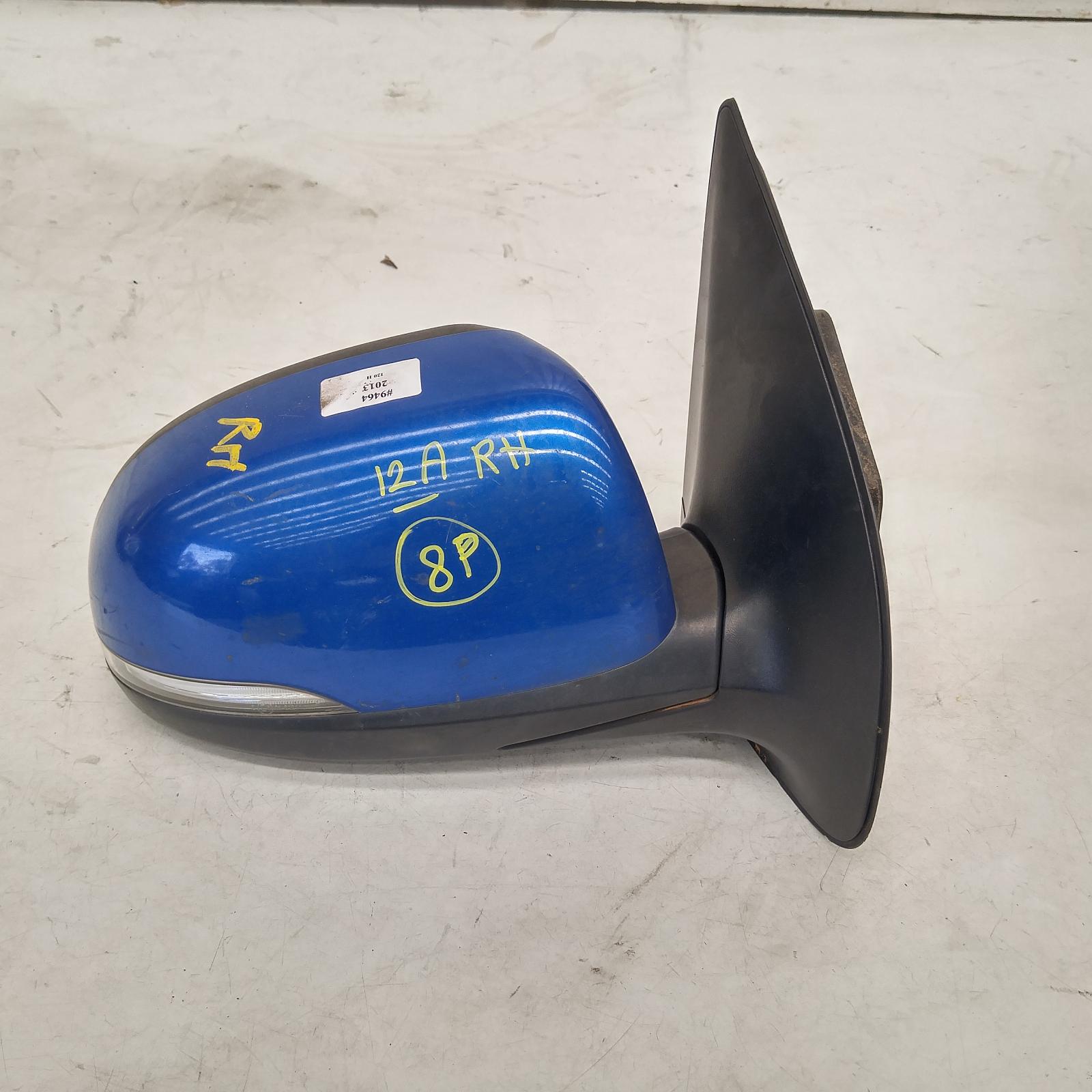 I20 Door Mirror Right 2012-2015 pb,power folding,w/ flasher type,03/12-12/15 00009464 #209405