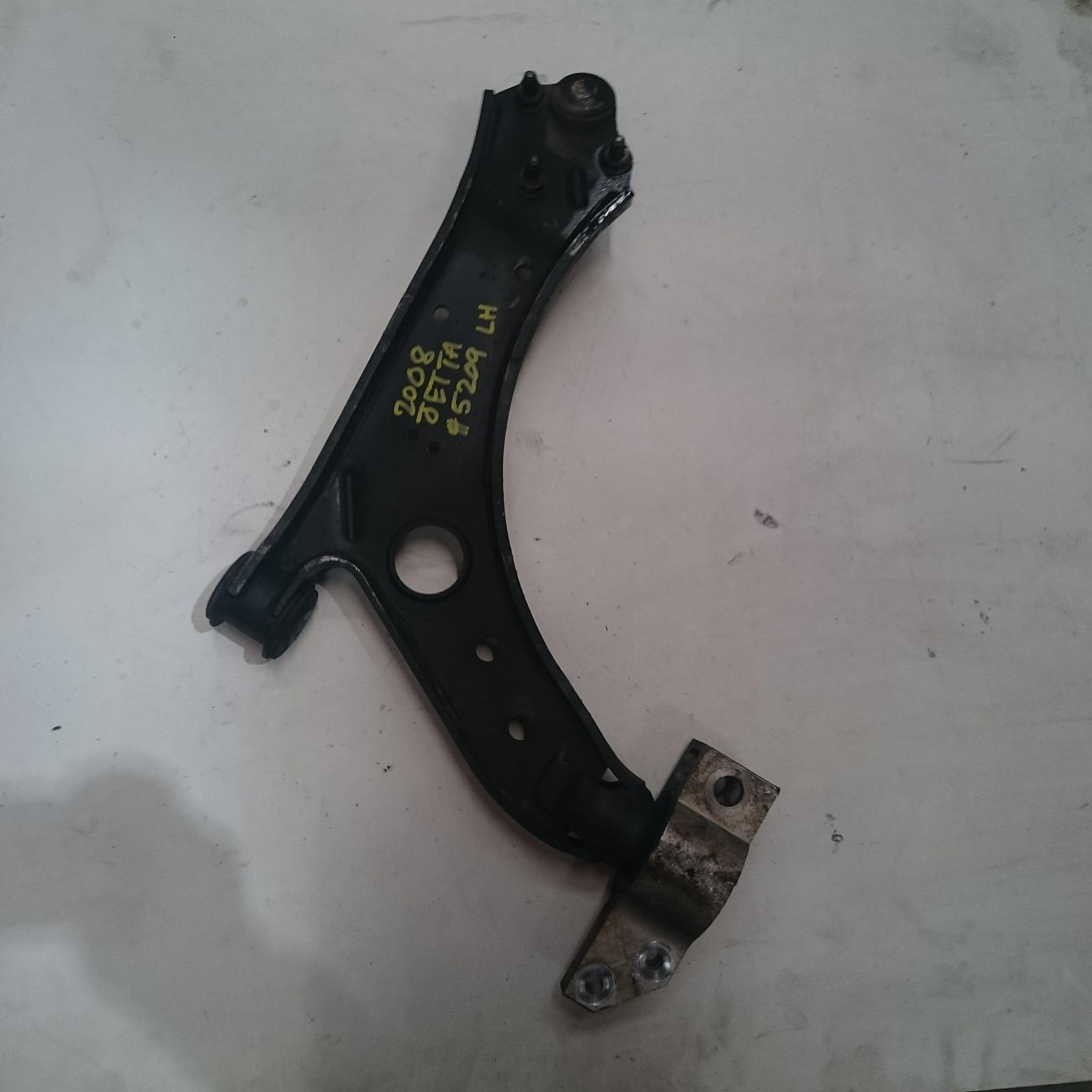 210307, Used control arm lower front left for 2008 jetta 1km, pressed steel type, 02/0607/11