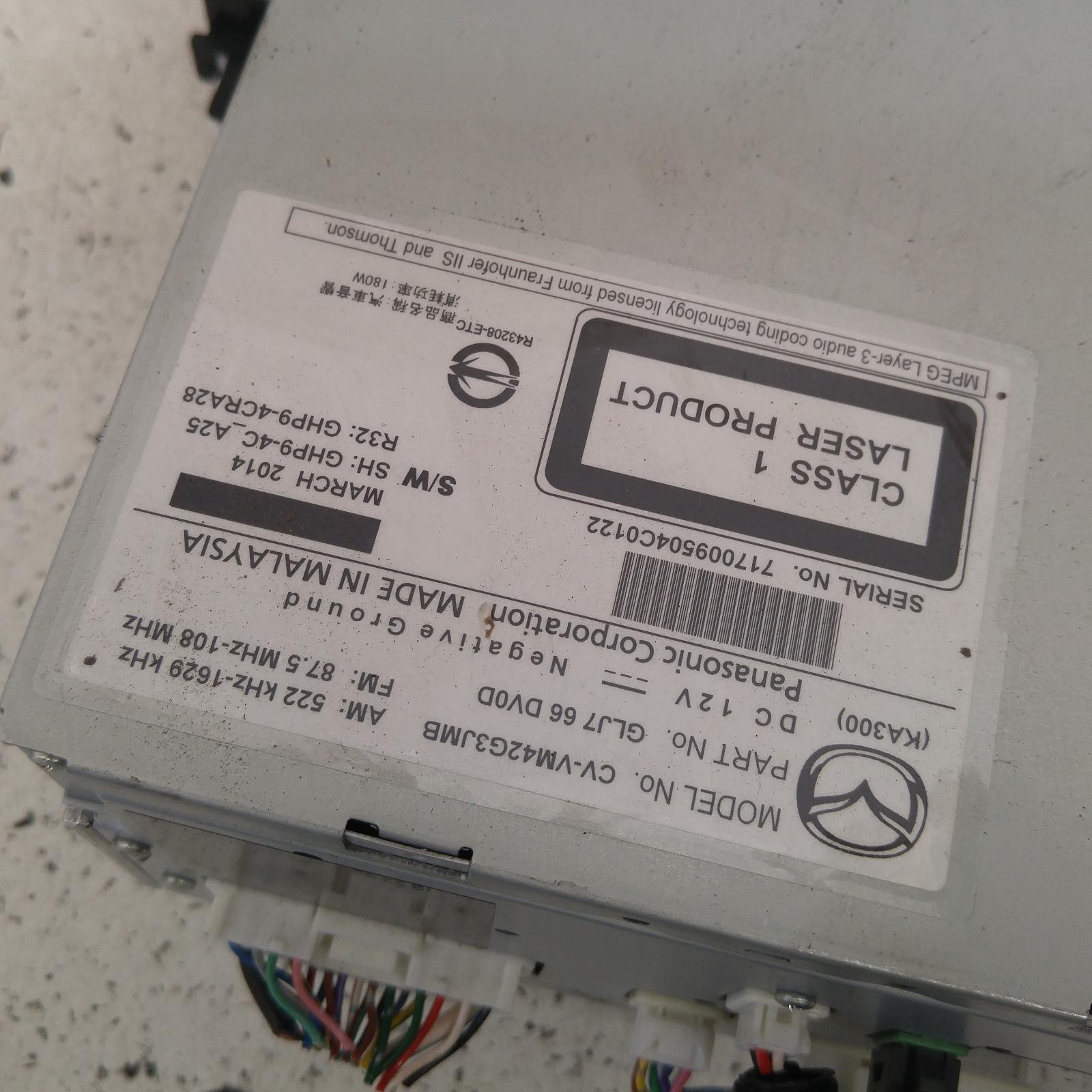 #212057, Used stereo/head unit for 2014 6| cd player/sat nav head unit