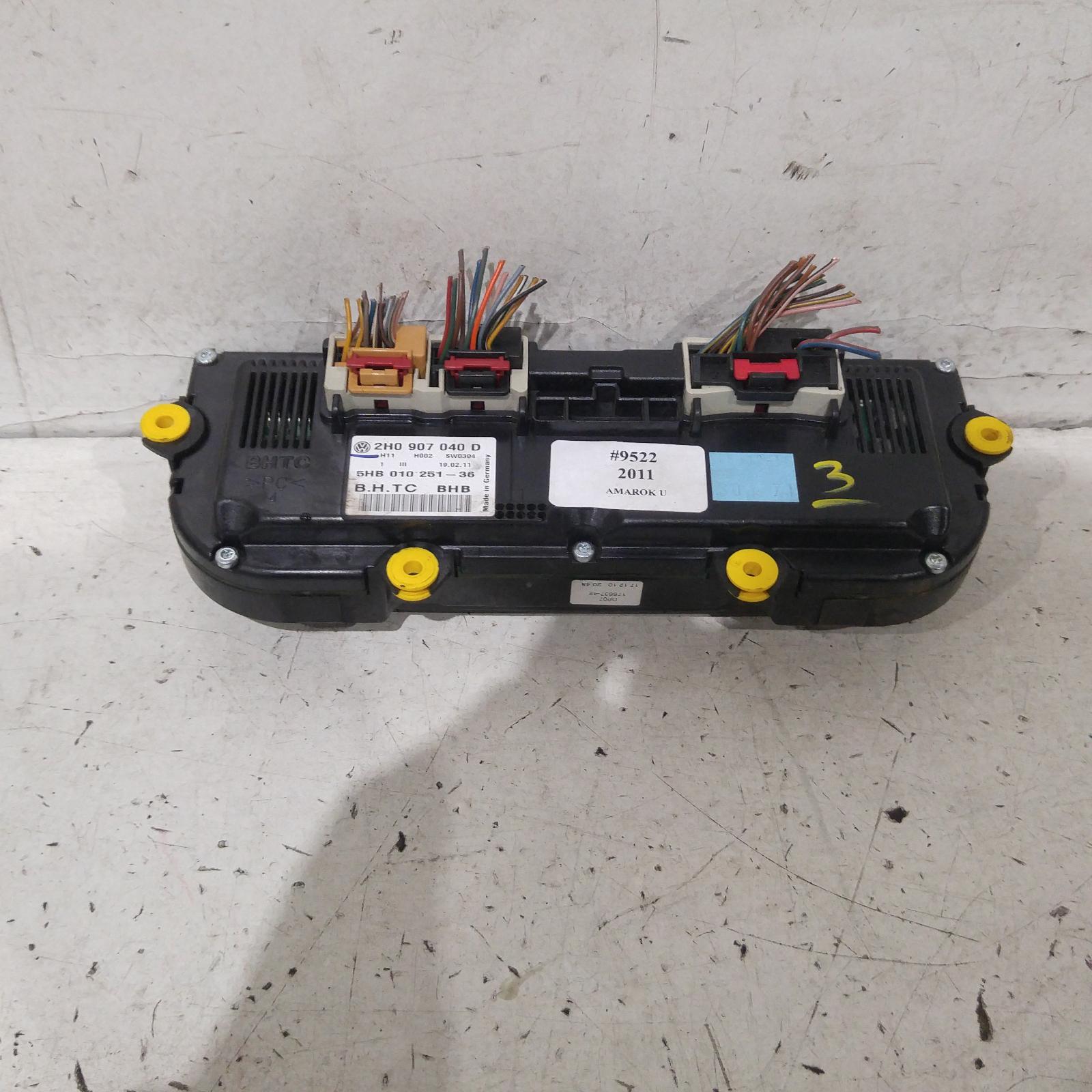 212260, Used heater/aircon controls for 2011 Amarok dual zone climate
