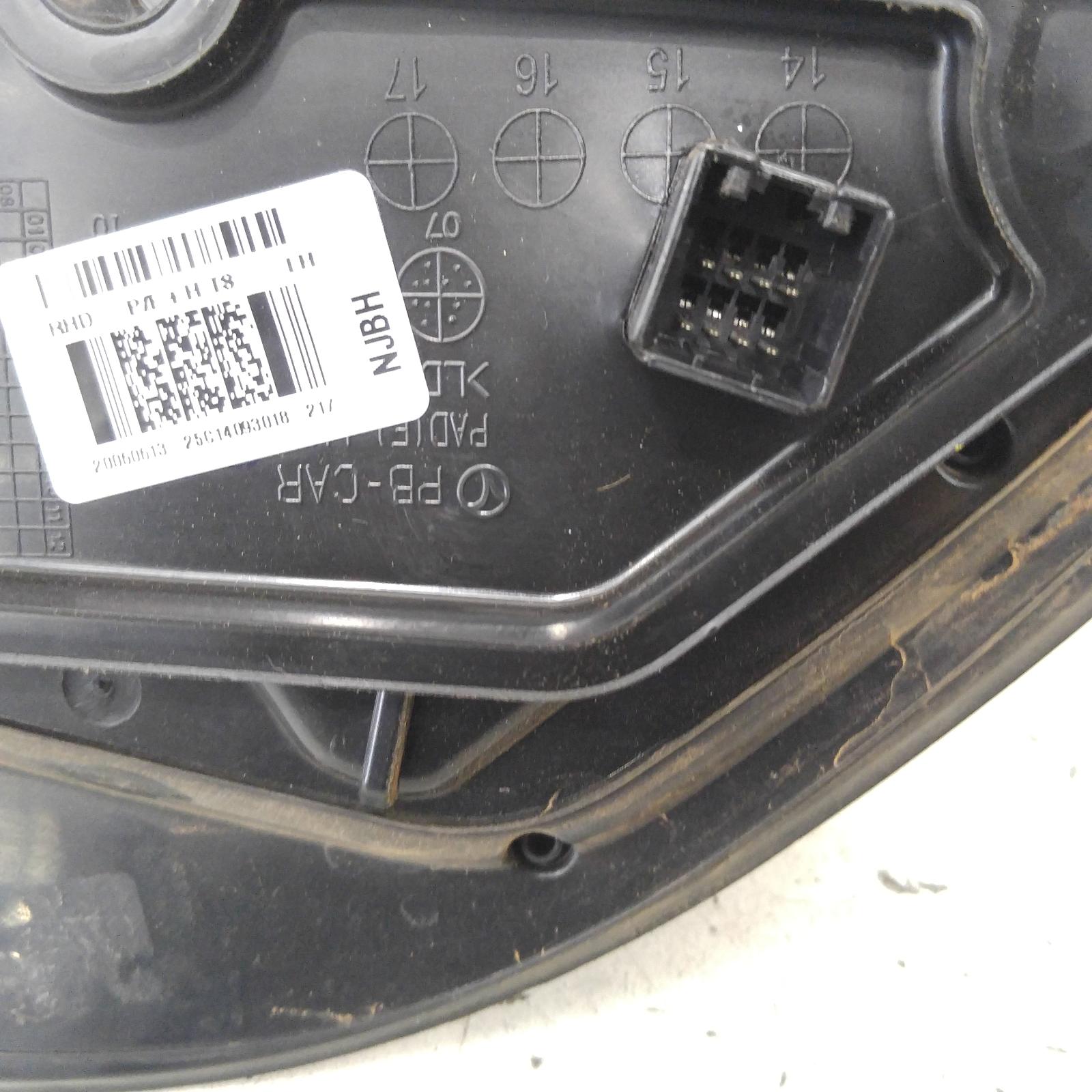 I20 Door Mirror Left 2012-2015 pb,power folding,w/ flasher type,03/12-12/15 00009620 #213134