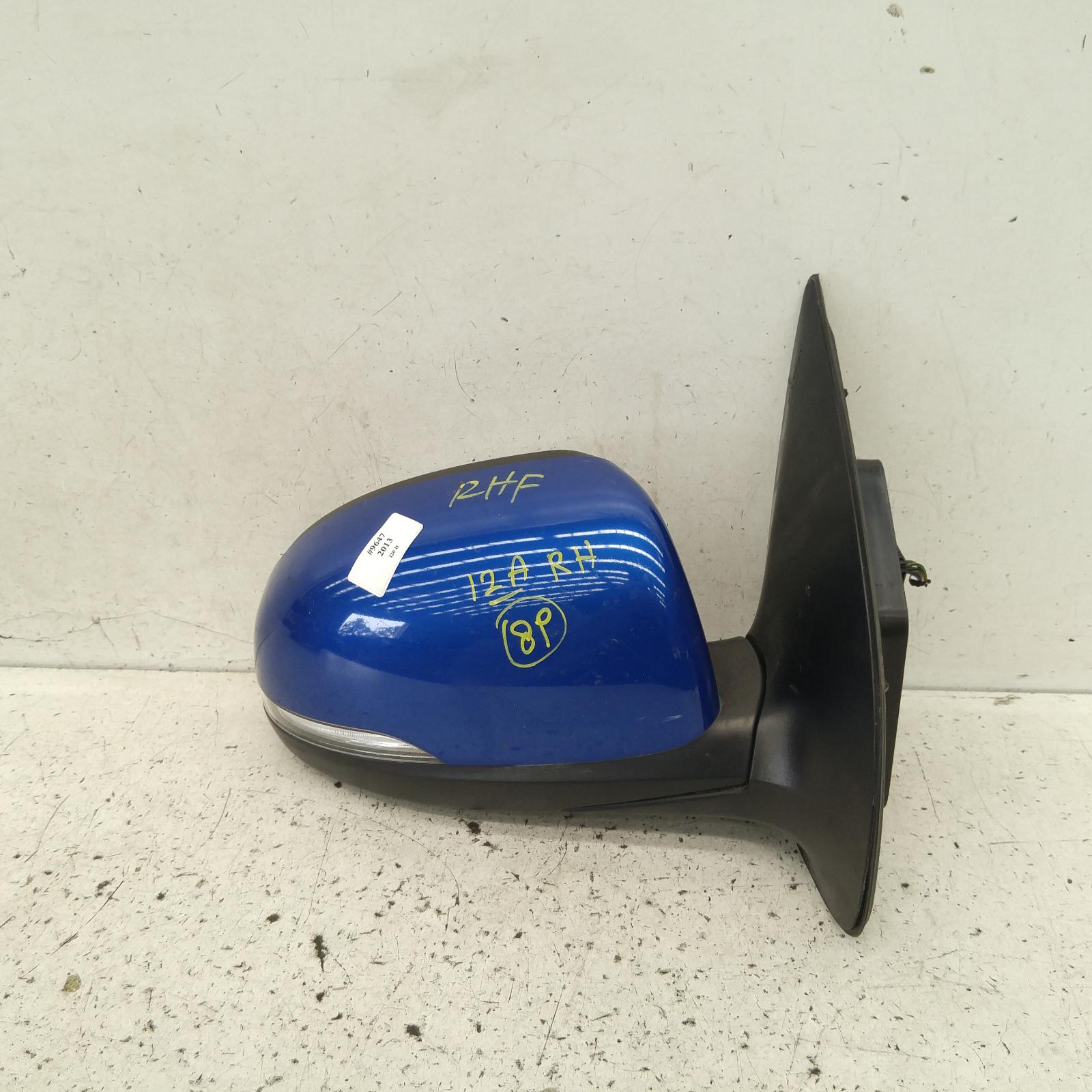 I20 Door Mirror Right 2012-2015 pb,power folding,w/ flasher type,03/12-12/15 00009647 #213639