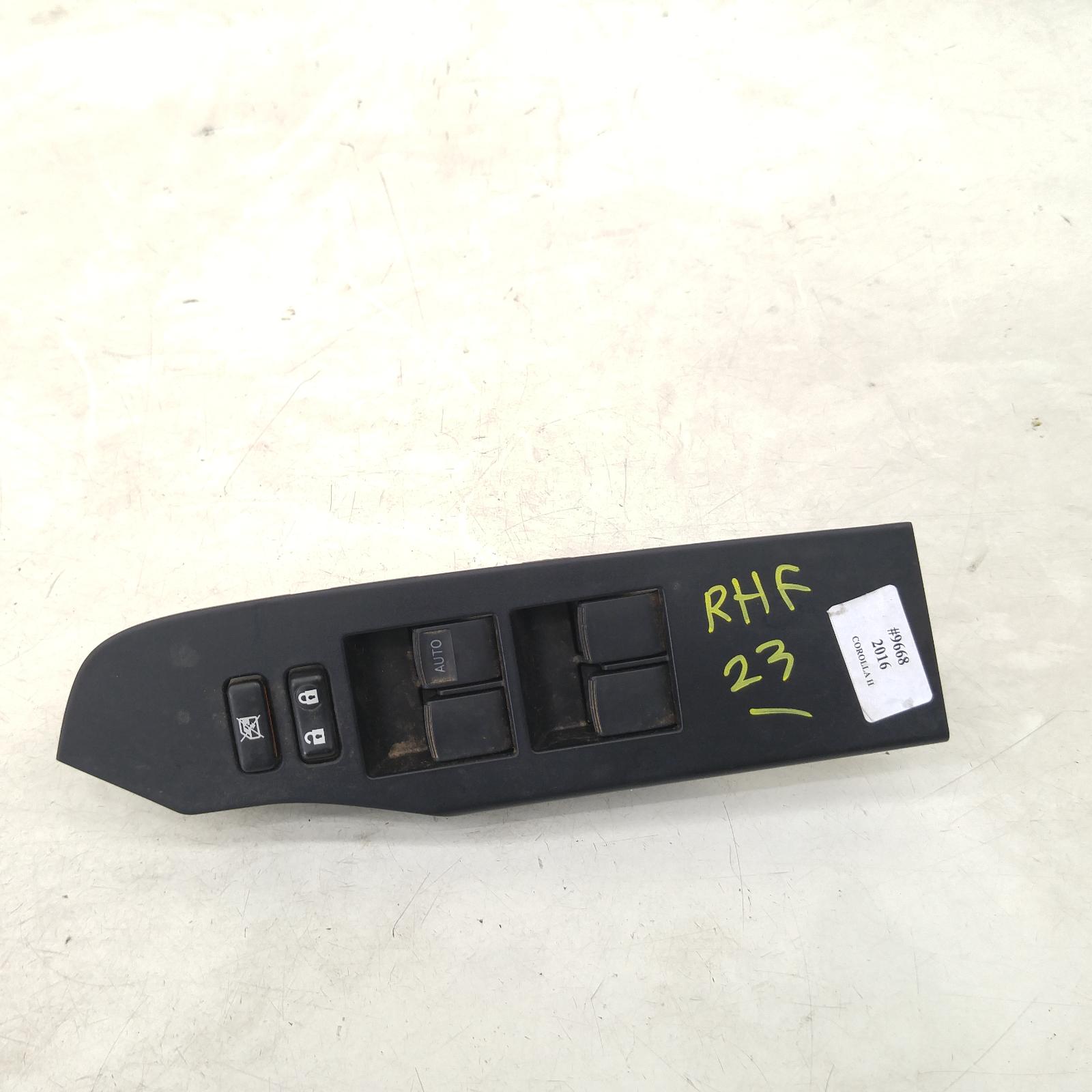 Corolla Power Door Window Switch 2015-2018 rh front (master switch),zre182r,hatch,standard,03/15-06/18 00009668 #214438