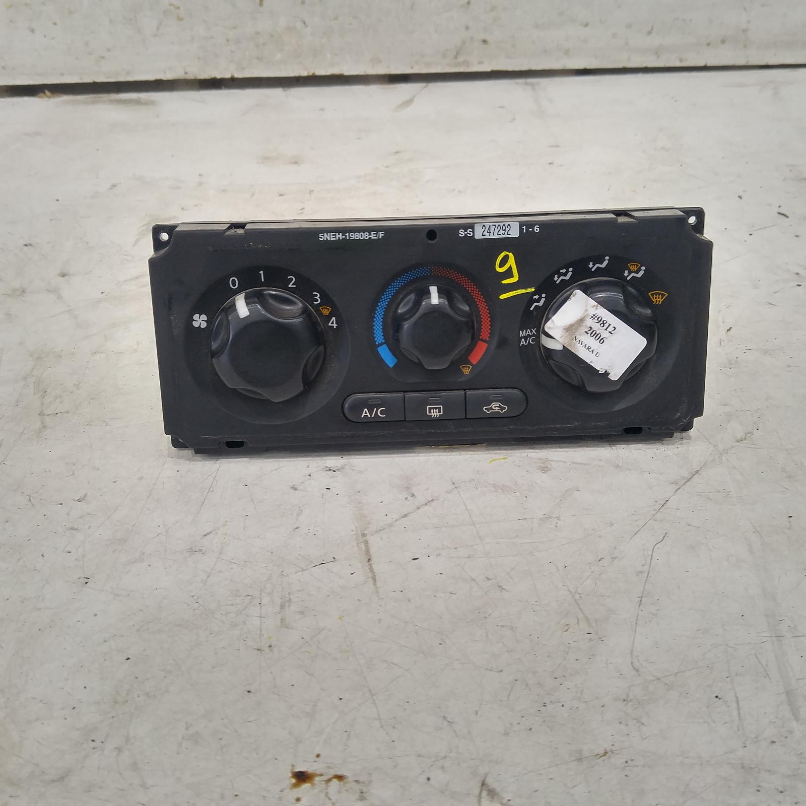 Navara Heater/aircon Controls 2005-2015 d40 (vin vsk),standard type,09/05-08/15 00009812 #219190