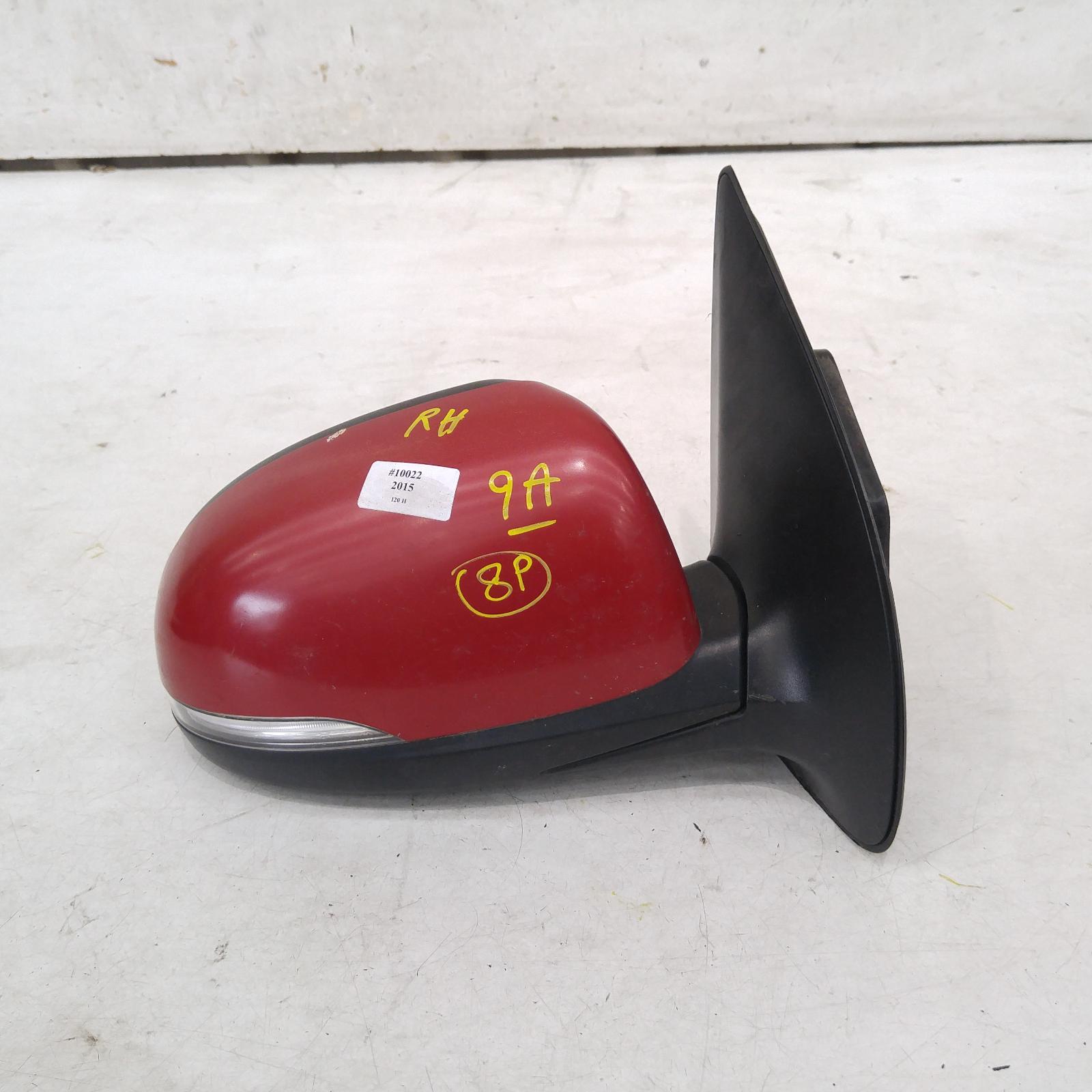 I20 Door Mirror Right 2012-2015 pb,power folding,w/ flasher type,03/12-12/15 00010022 #224377