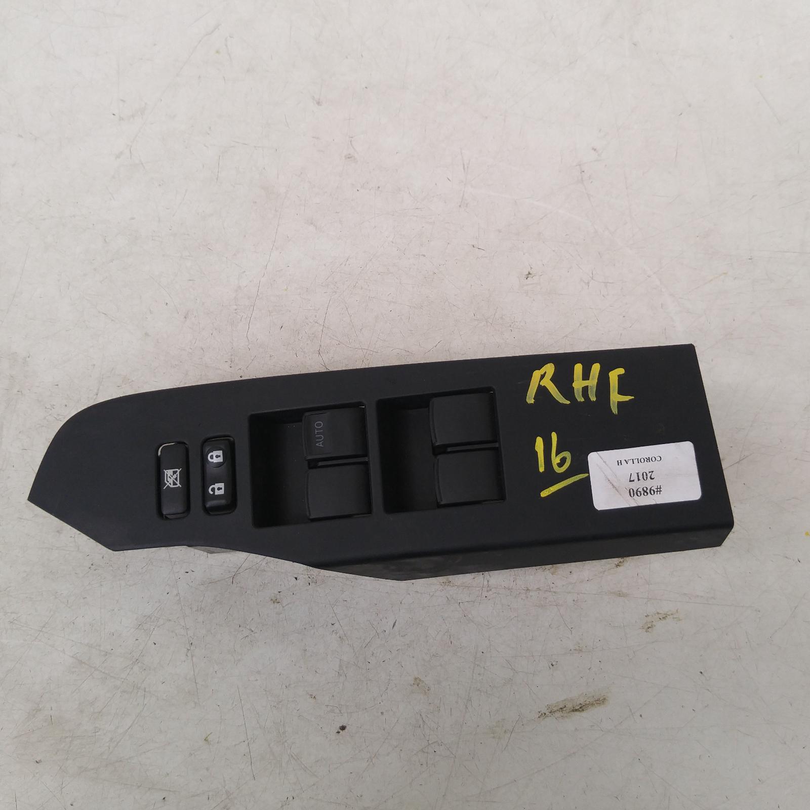 Corolla Power Door Window Switch 2015-2018 rh front (master switch),zre182r,hatch,standard,03/15-06/18 00009890 #224548
