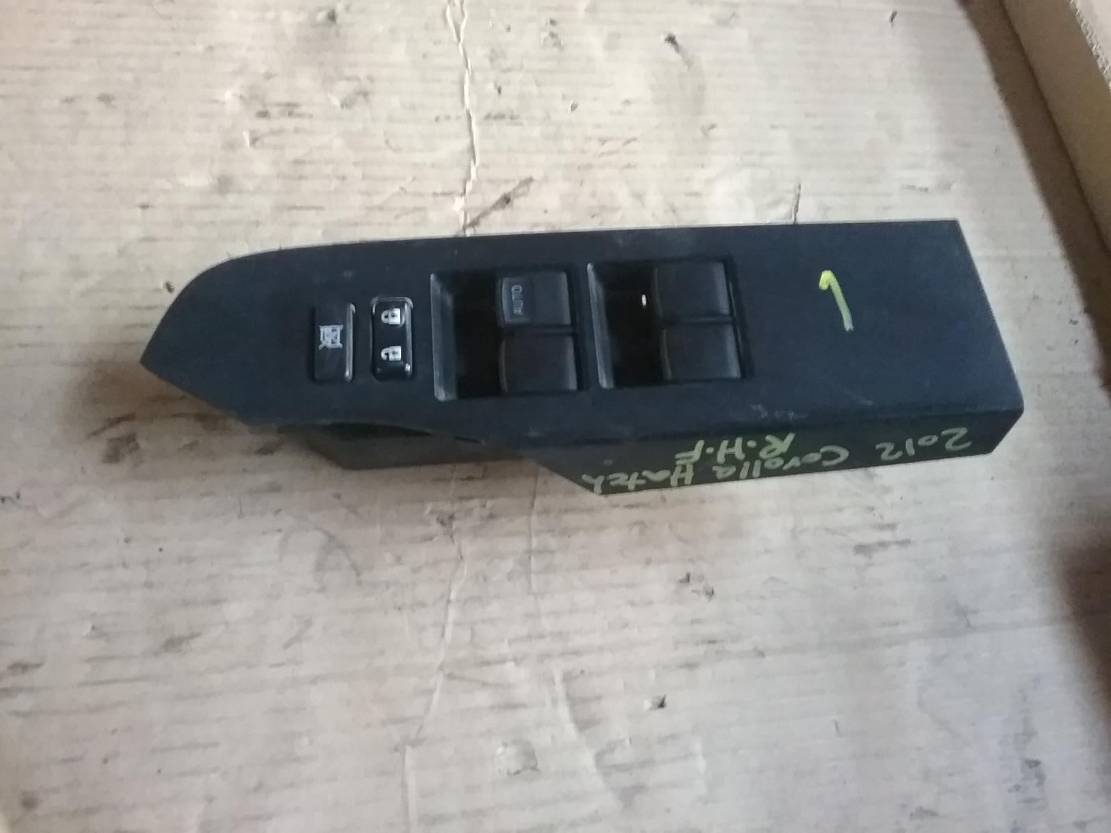 Corolla Power Door Window Switch 2015-2018 rh front (master switch),zre182r,hatch,standard,03/15-06/18 partwh #73380