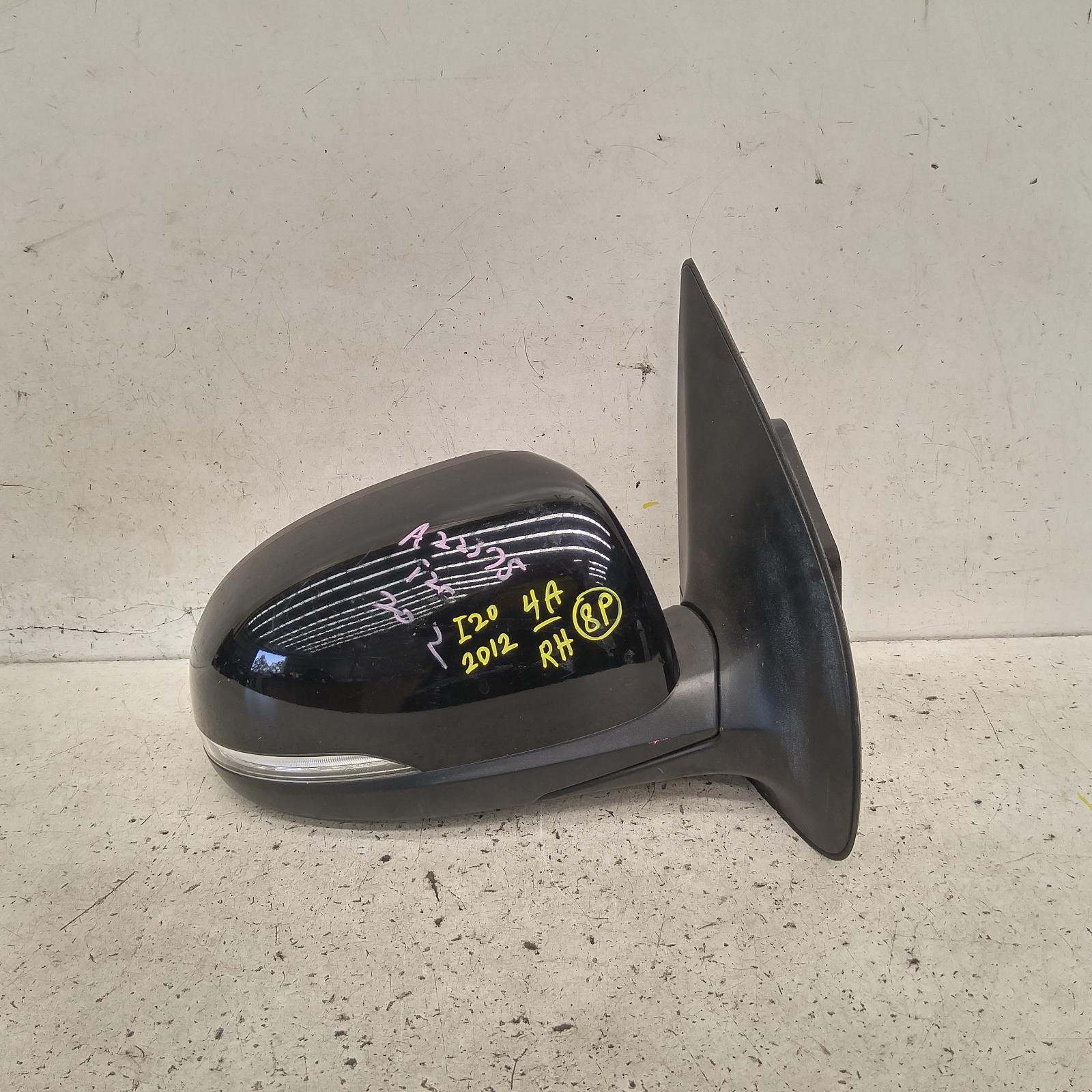 I20 Door Mirror Right 2012-2015 pb,power folding,w/ flasher type,03/12-12/15 partwh #226011